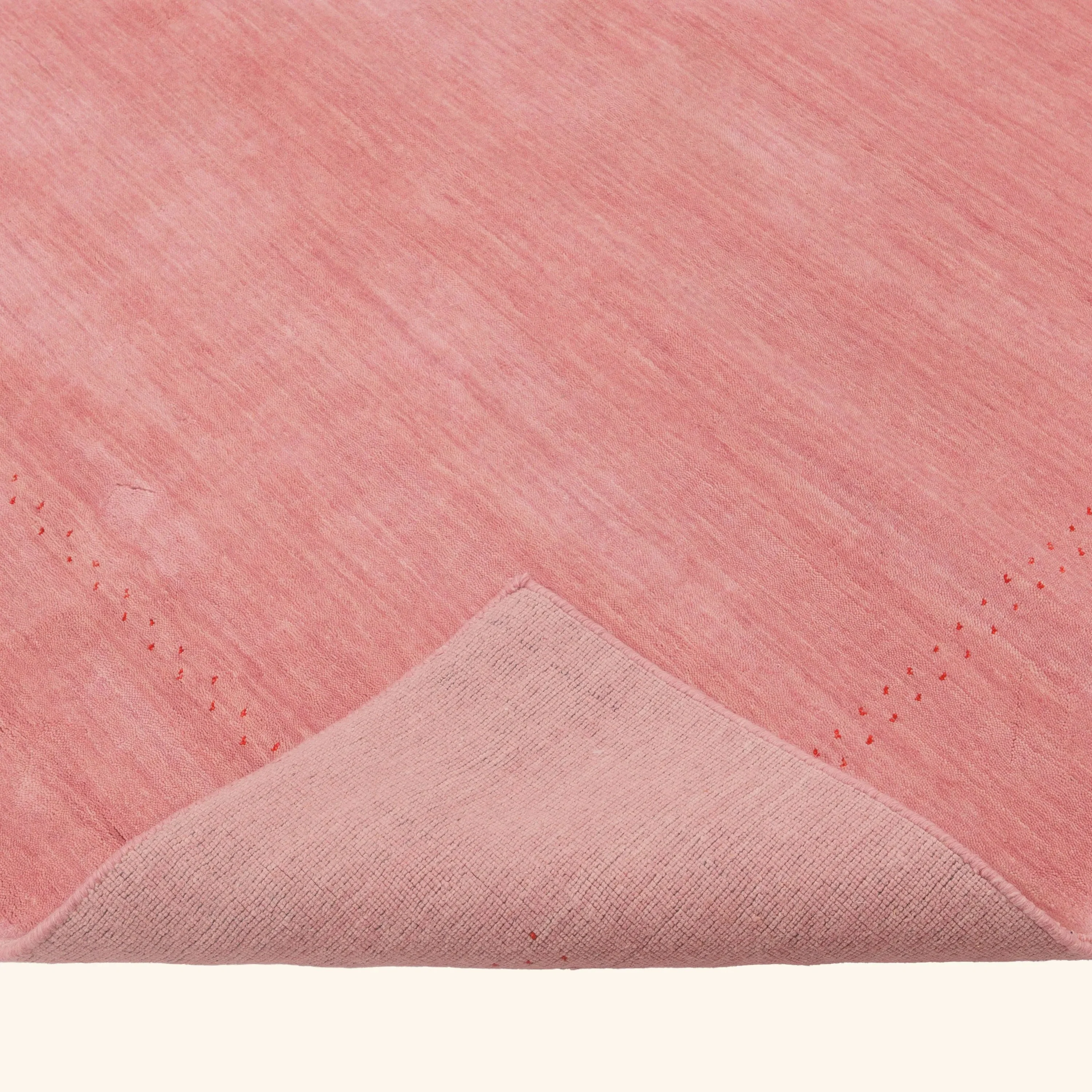 Pink Solid Indo Gabbeh Rug - 6'2" x 9'1" - Image 4