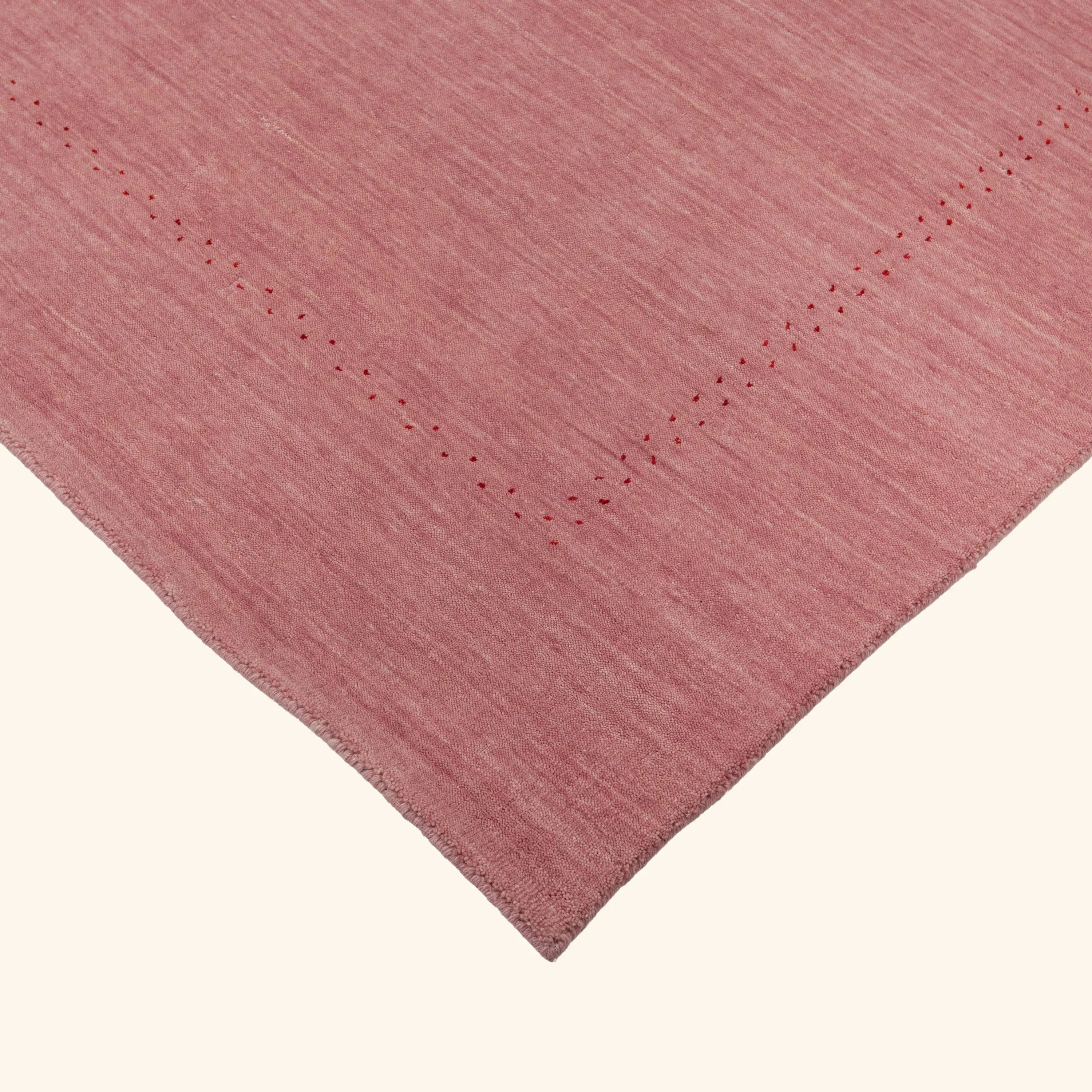 Pink Solid Indo Gabbeh Rug - 6'2" x 9'1" - Image 3