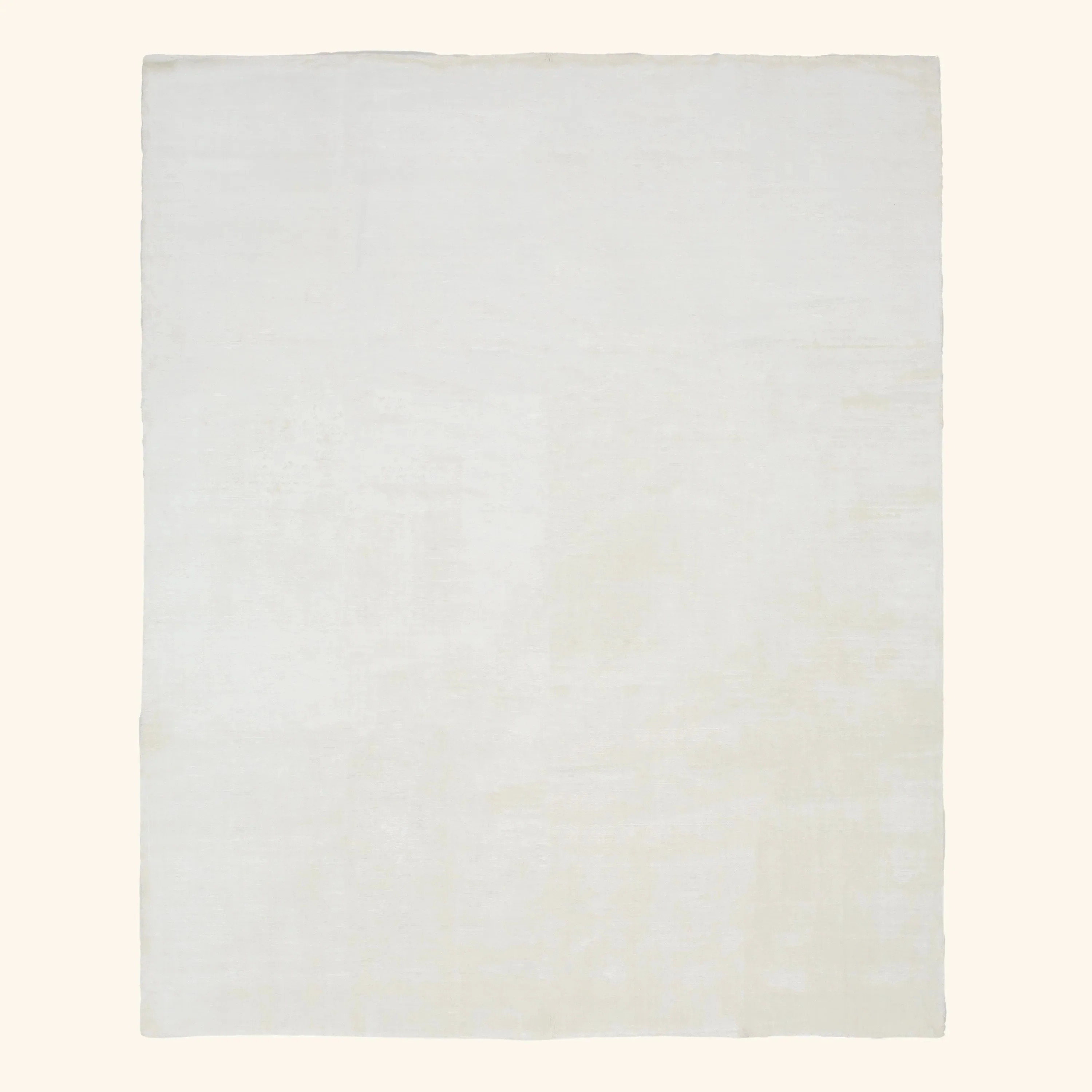 White Solid Indo Loop Cut Rug - 8'1" x 10'