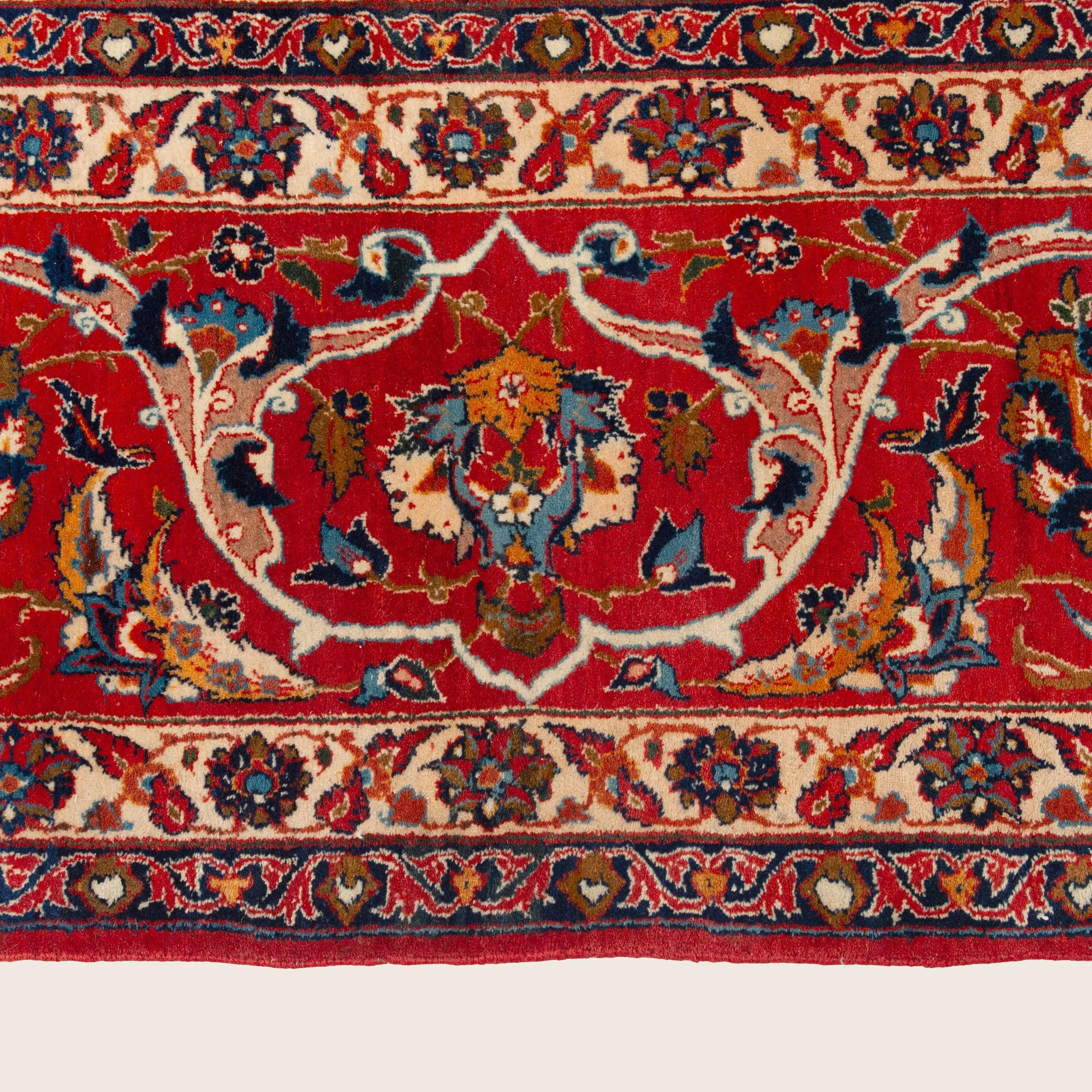 Red Vintage Traditional Wool Persian Rug - 12' x 18'8" - Image 5