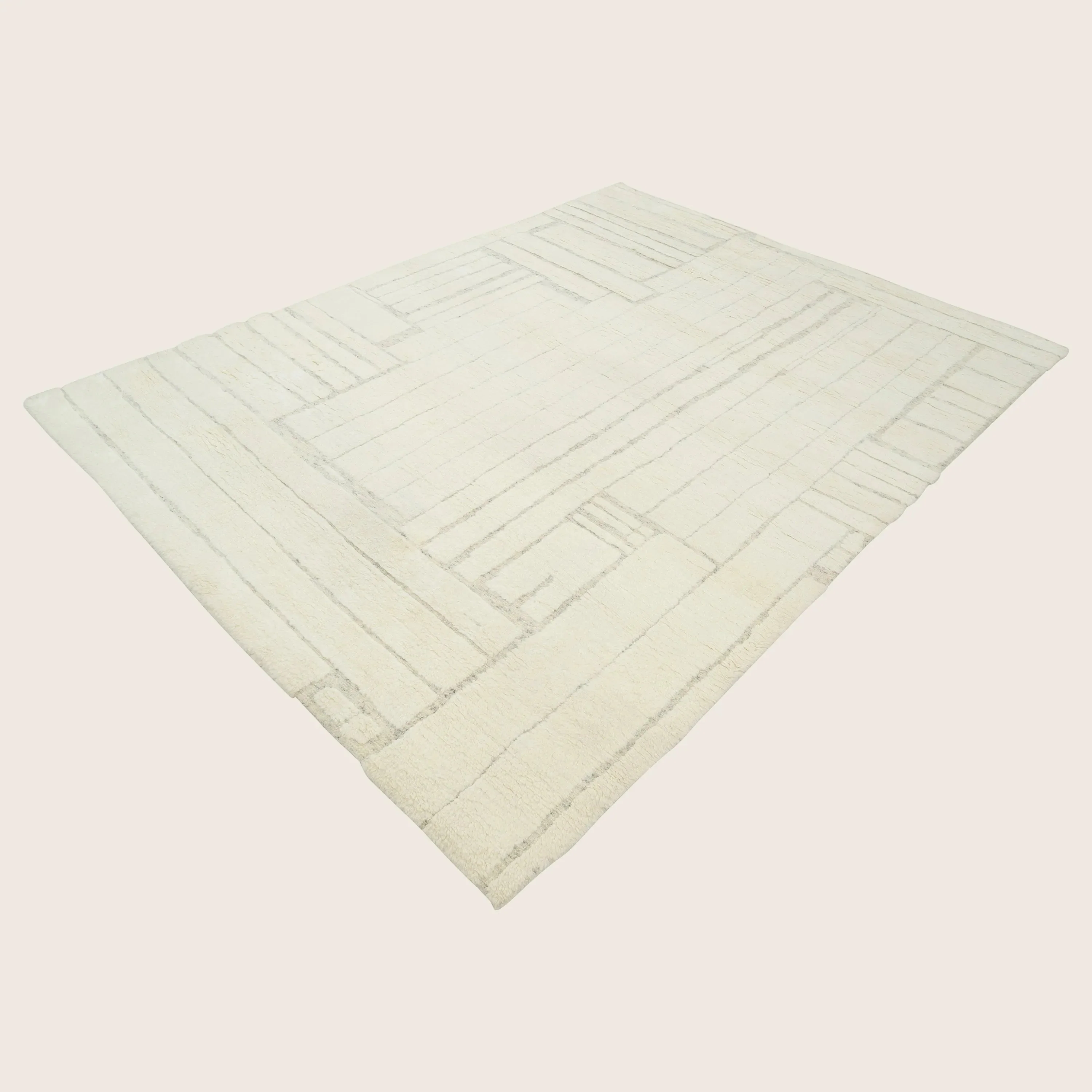 Ivory Moroccan Wool Rug - Image 5