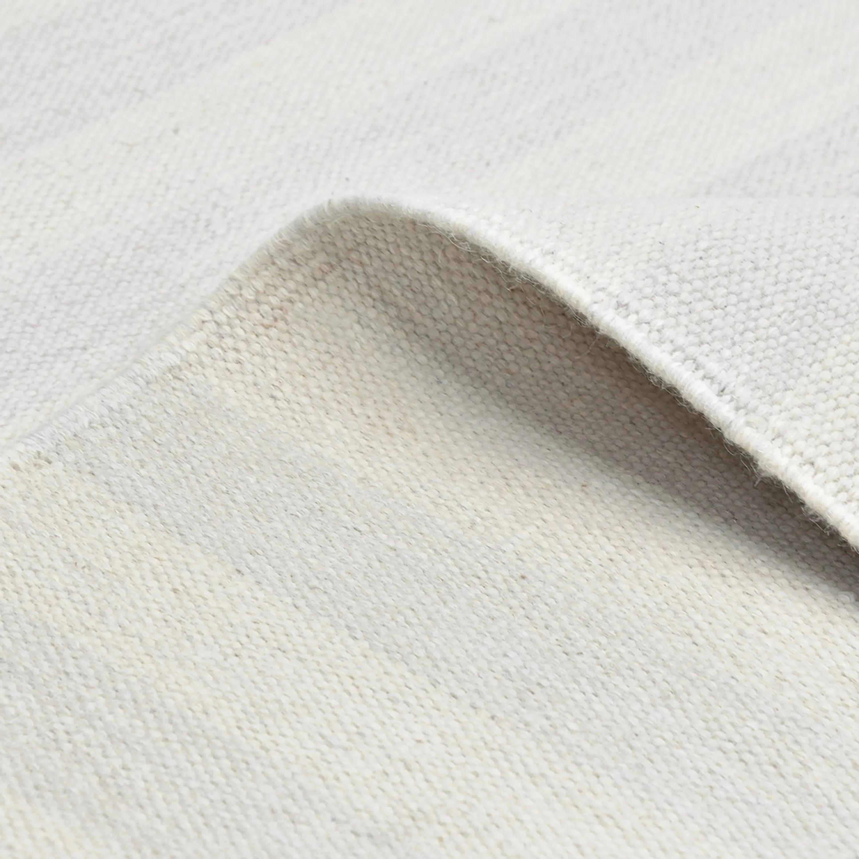 Ivory Flatweave Wool Cotton Blend Rug - Image 5