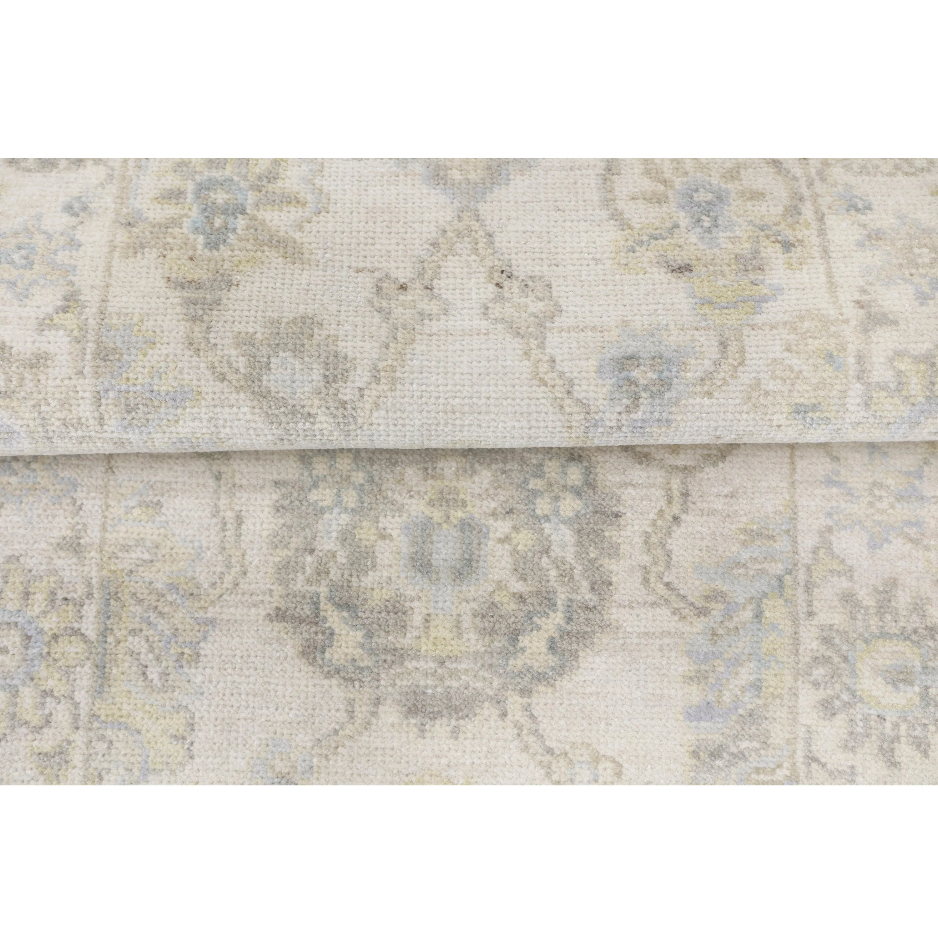 Ivory Grey Traditional Wool Runner - 2'6" x 12' - Image 3