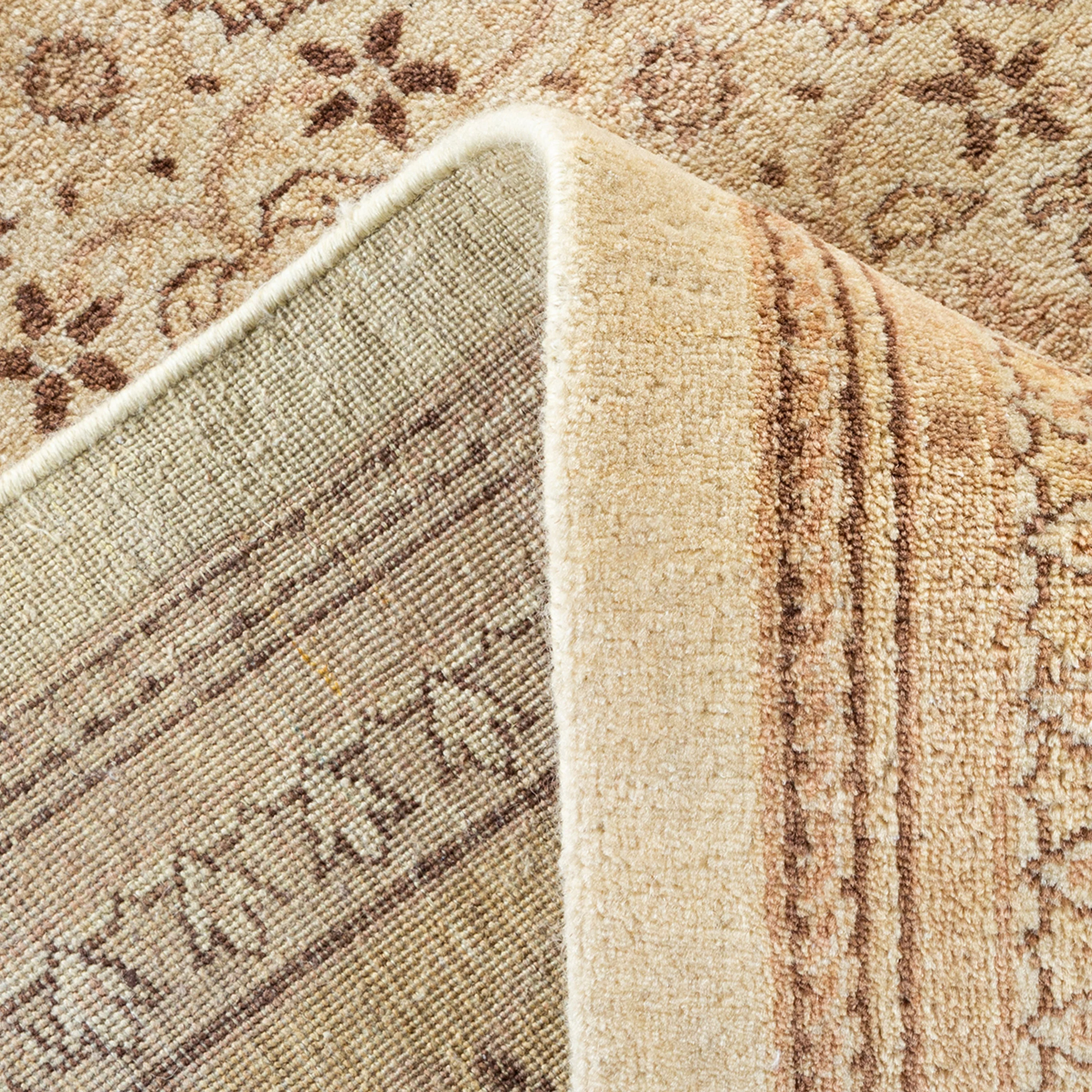 Ivory Traditional Mogul Wool Rug - 10'2" x 13'7" - Image 6