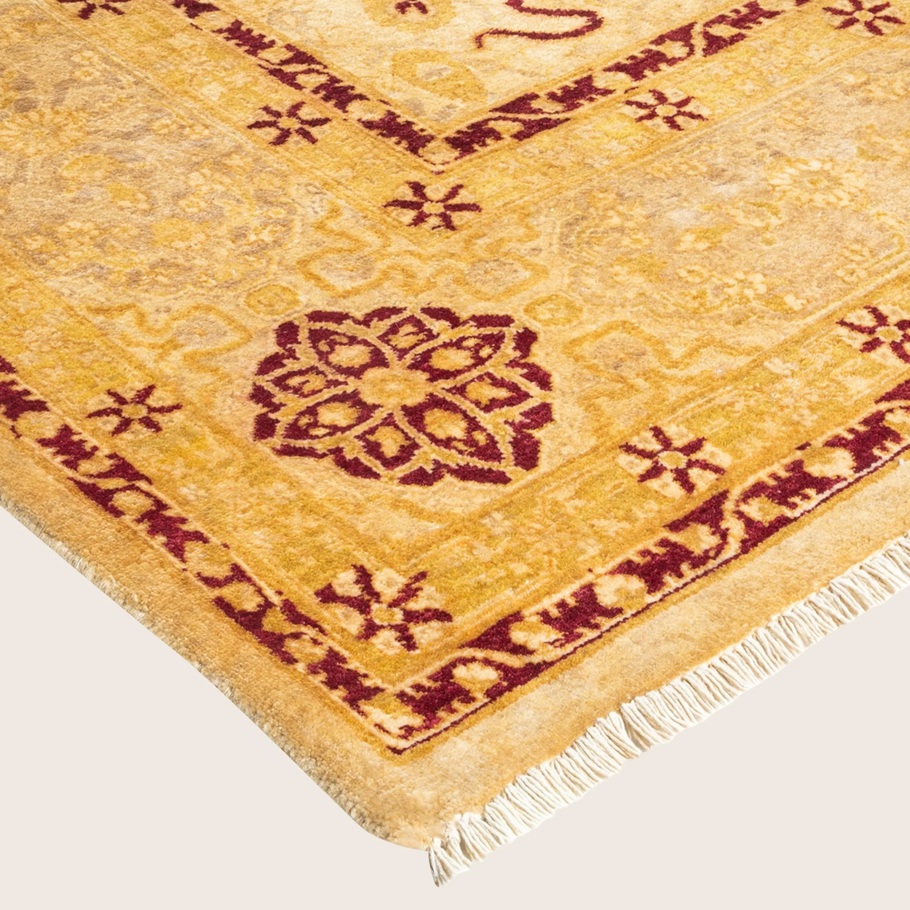 Beige Traditional Mogul Wool Rug - 8'2" x 10'5" - Image 2