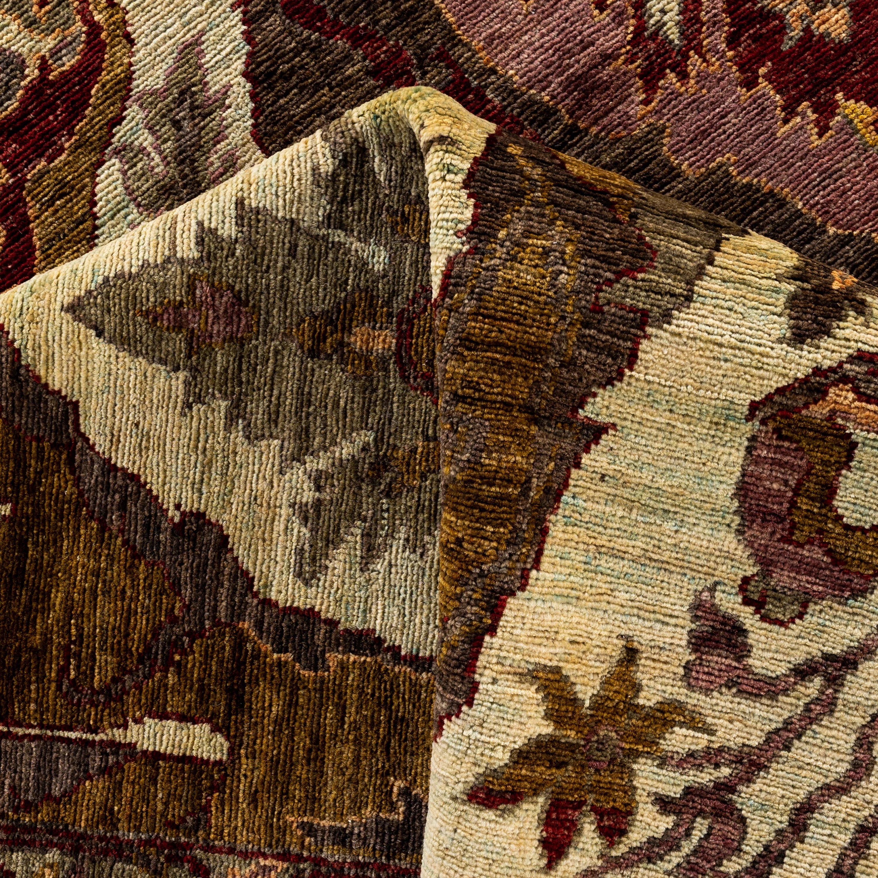 Brown Soluna Traditional Wool Rug - 6' x 9'7" - Image 7