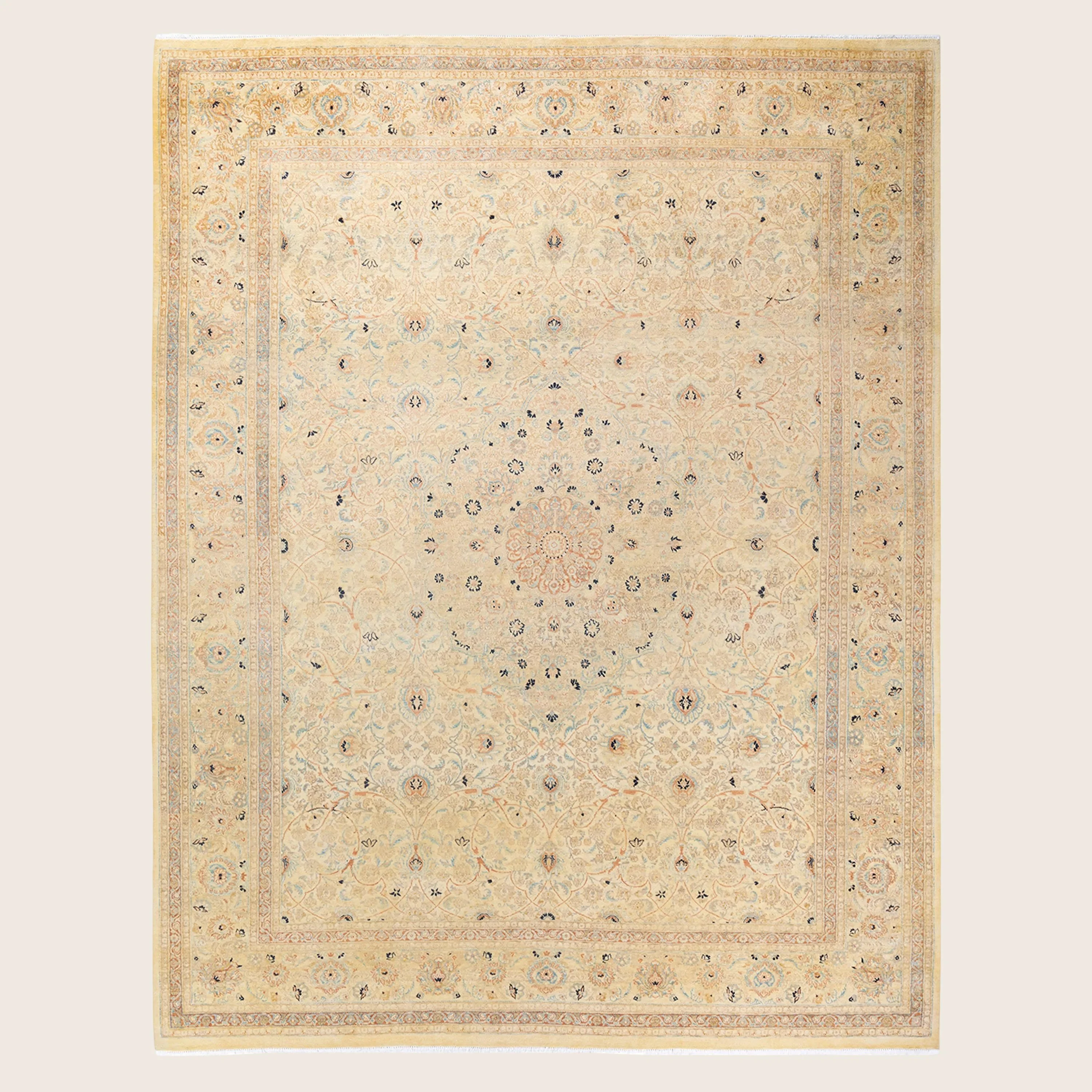 Ivory Traditional Wool Rug - 8'1" x 10'4"