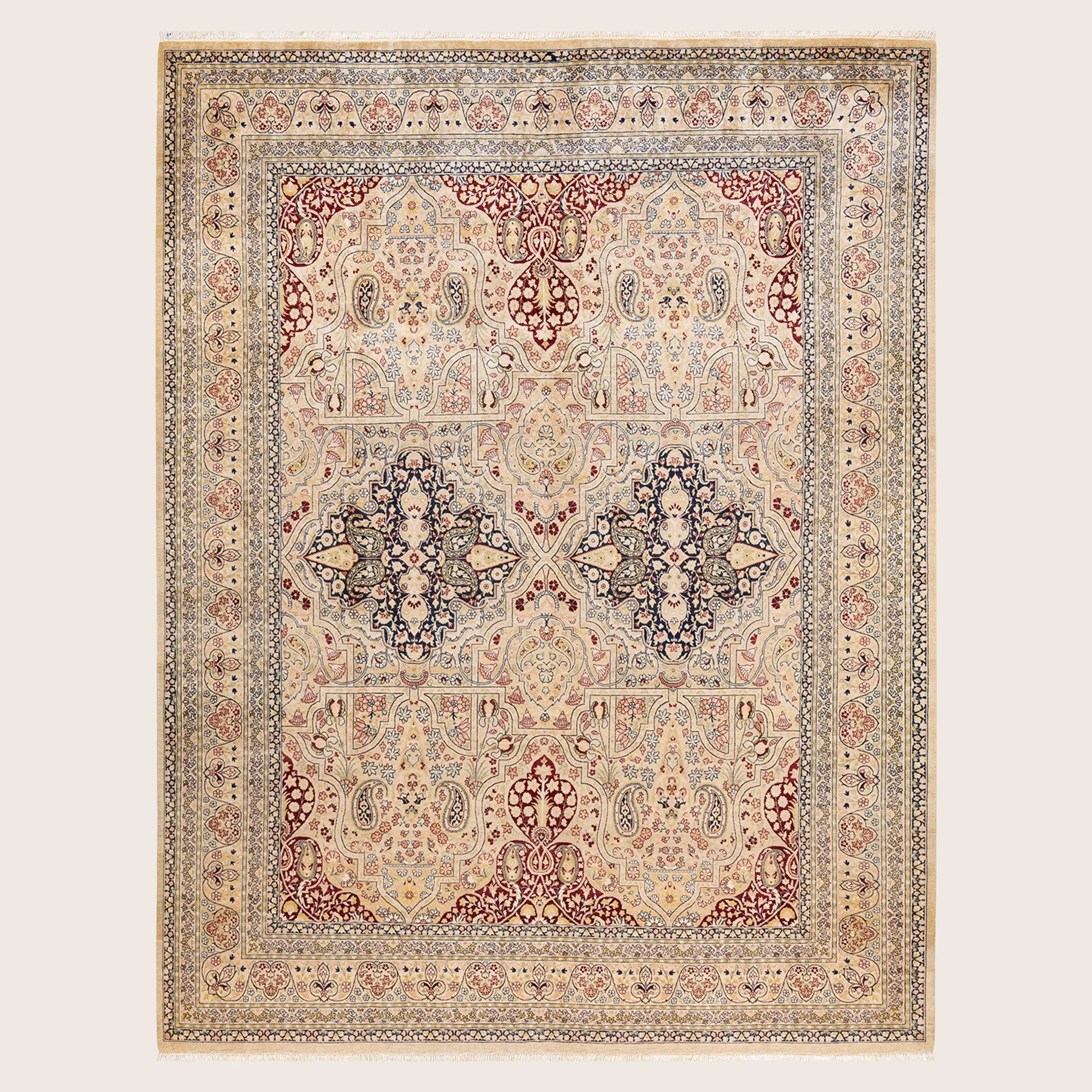 Ivory Traditional Wool Rug - 8'1" x 10'6"