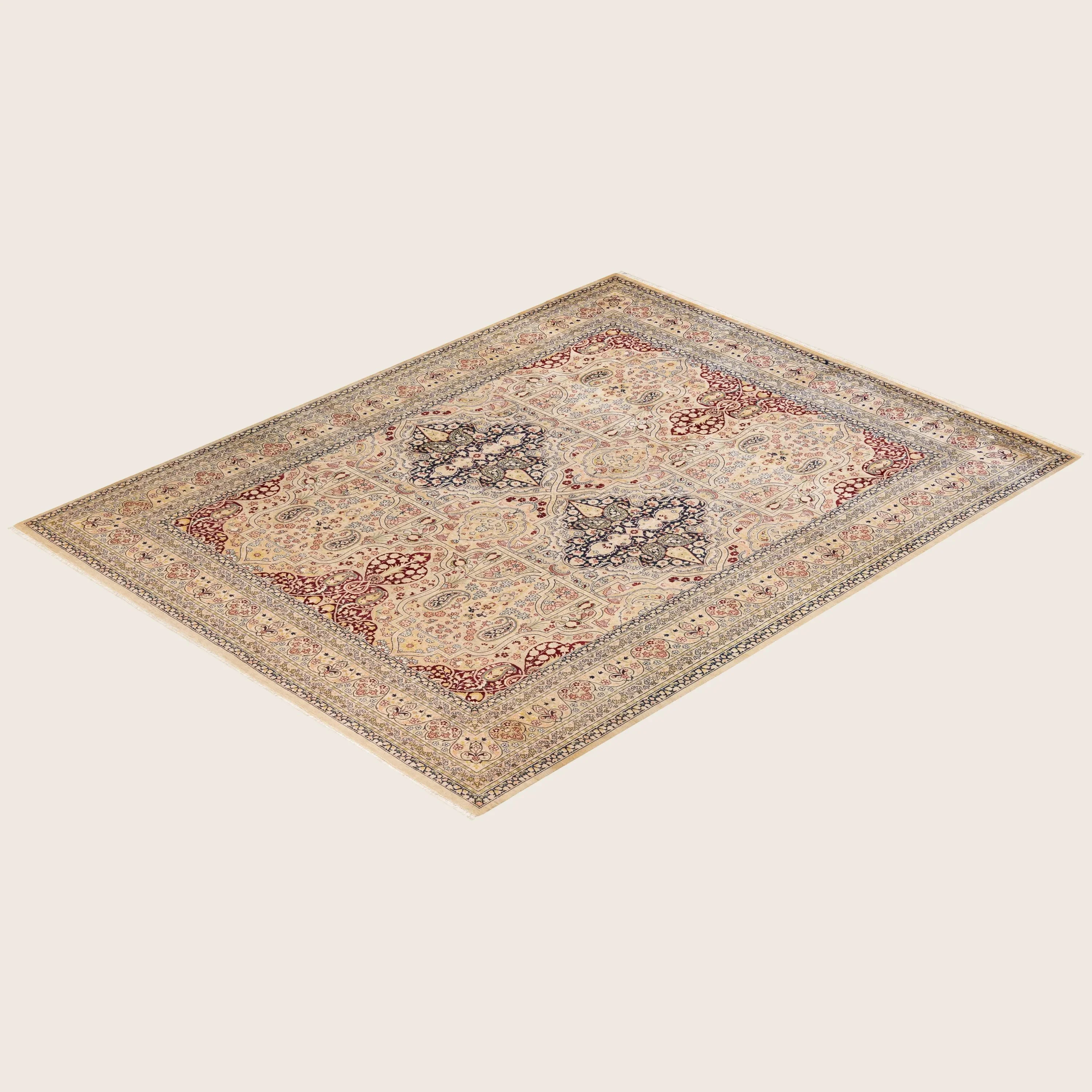 Ivory Traditional Wool Rug - 8'1" x 10'6" - Image 3