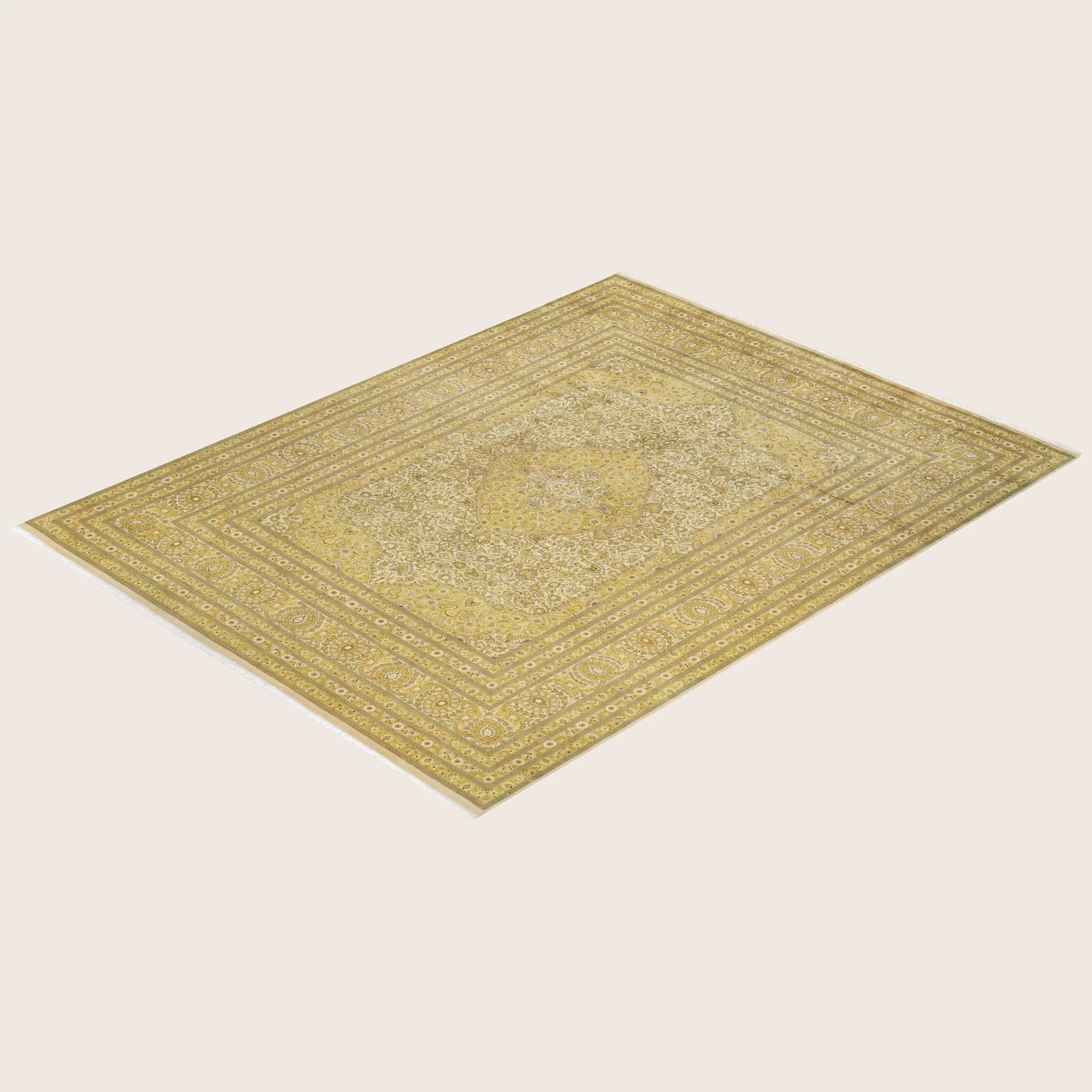 Beige Traditional Wool Rug - 9' x 11'10" - Image 3