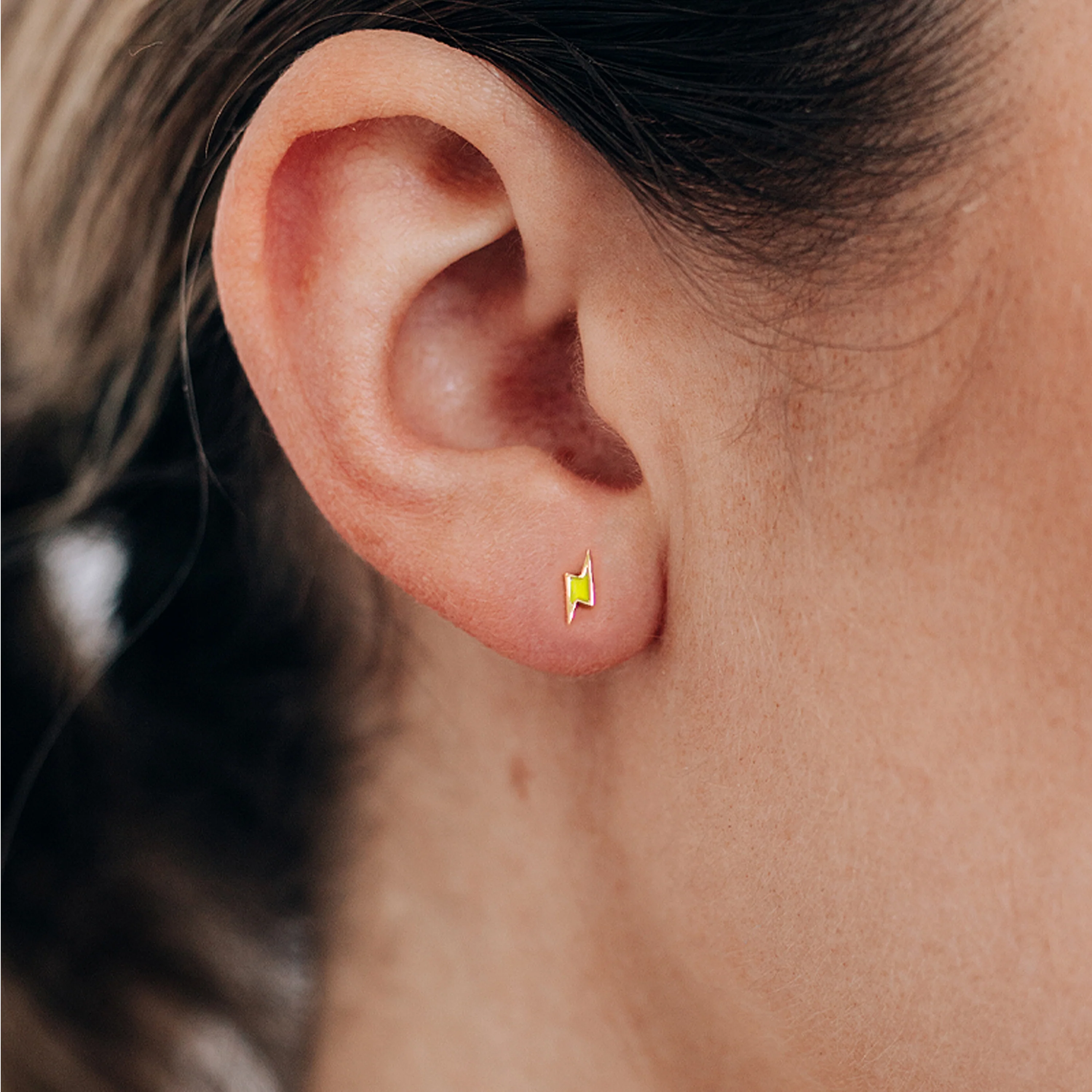 Jac+Jo Enamel Lightning Bolt Stud - Image 2