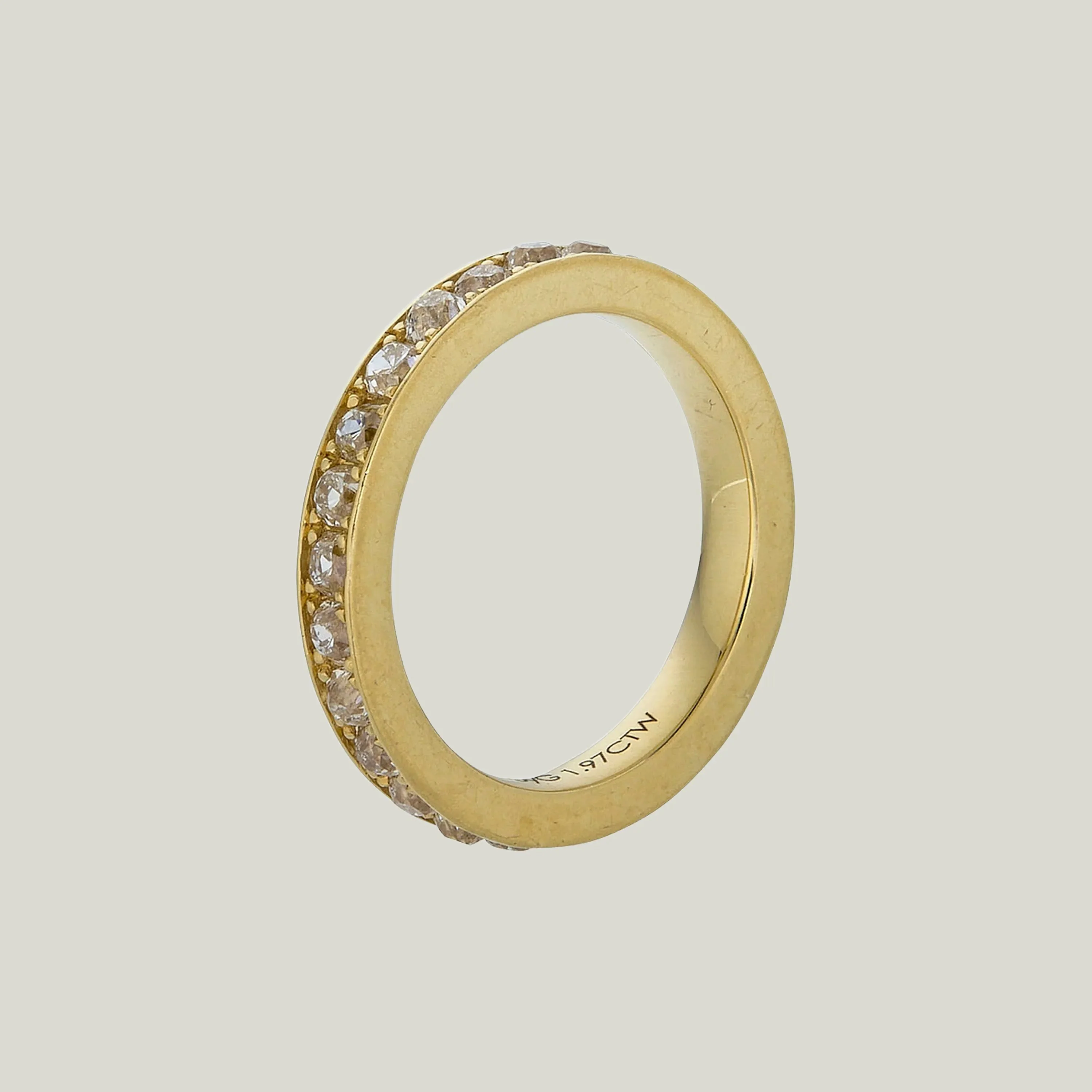 Old Mine Cut Diamond Eternity Band - Image 2