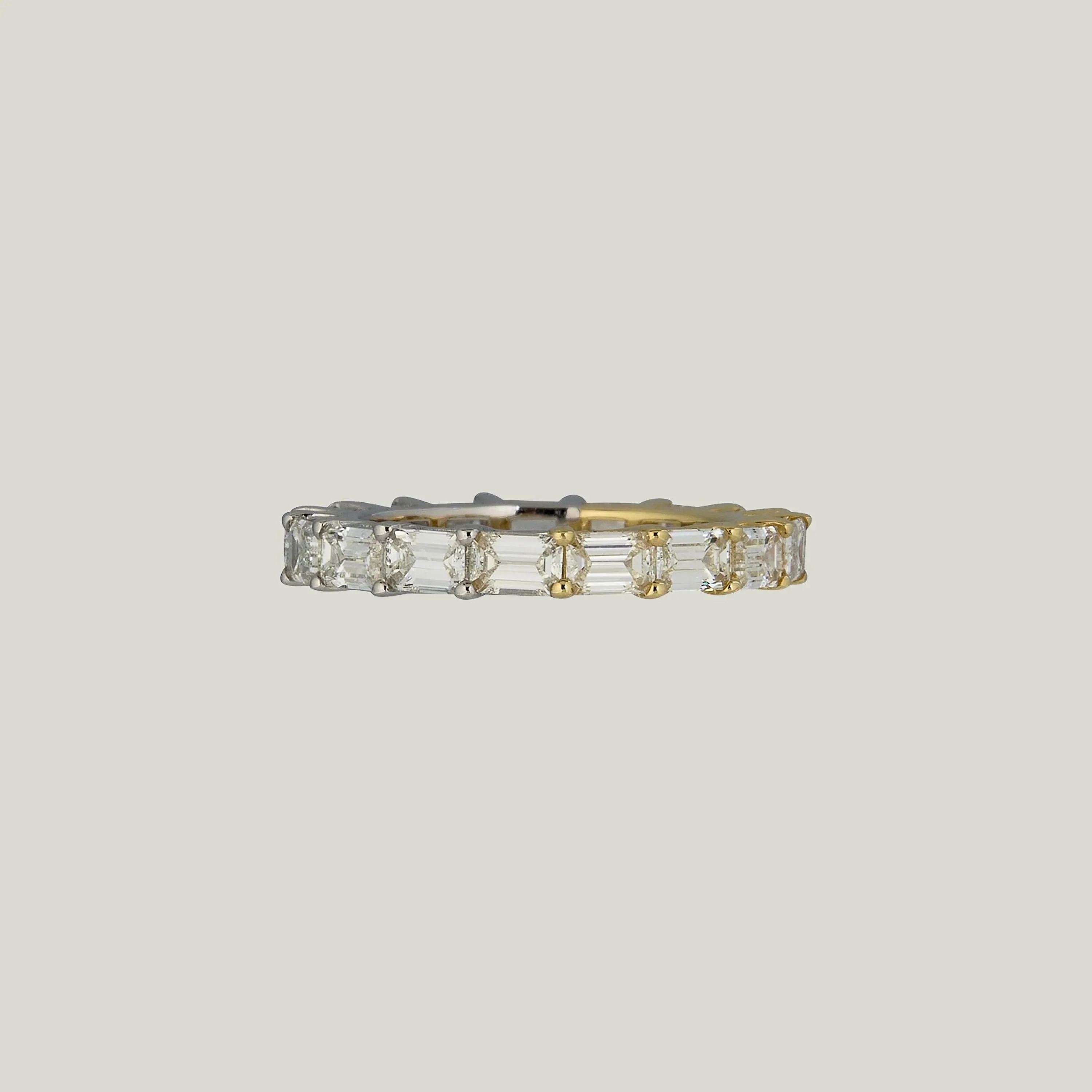 Baguette Cut Diamond Yin-Yang Eternity Band