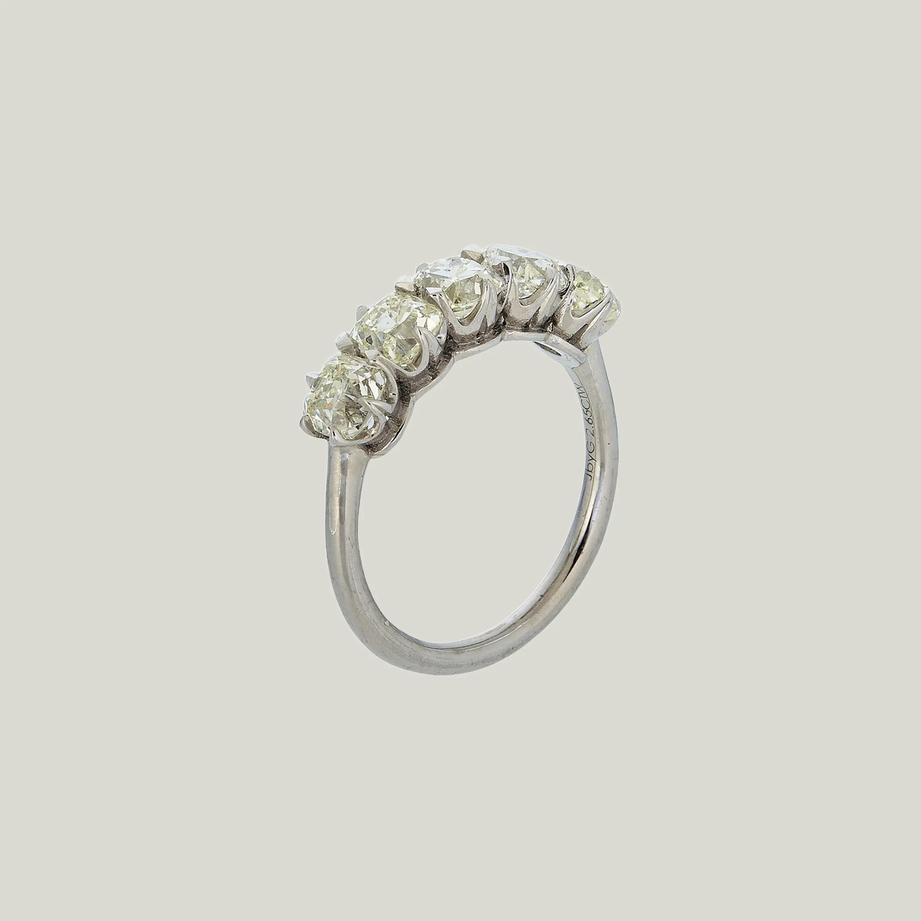Old Mine Cut Diamond Five-Stone Band - Image 2