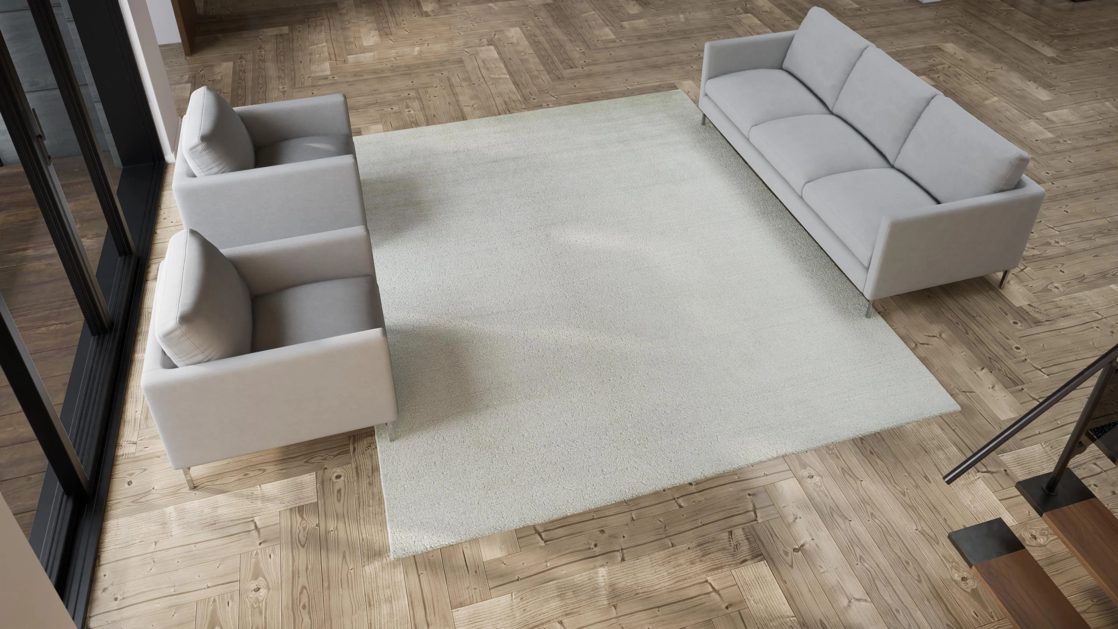 Grey Modern Mohair Rug - 9'2" x 11'11" - Image 4