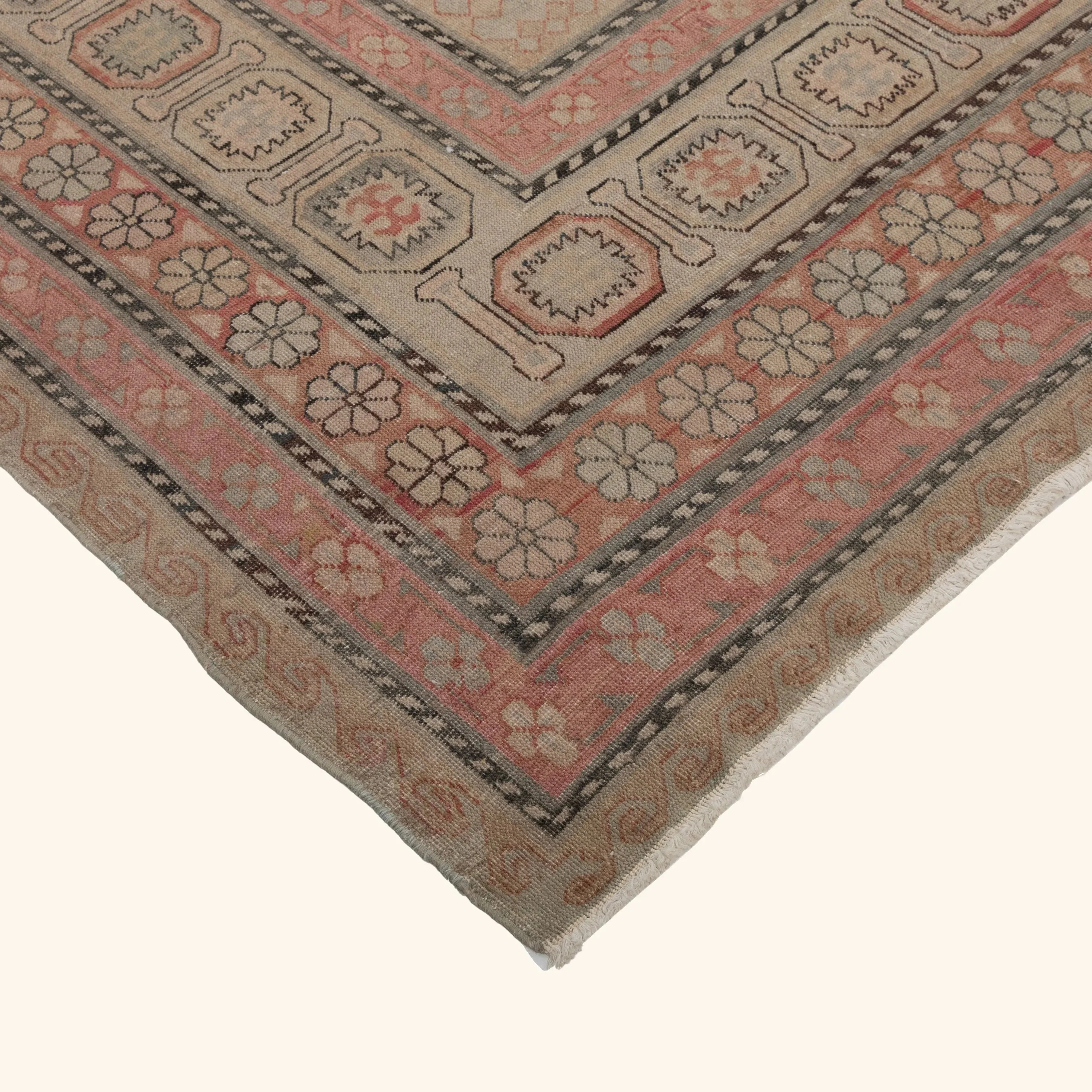 Red Khotan Vintage Rug - 9' x 11' - Image 4