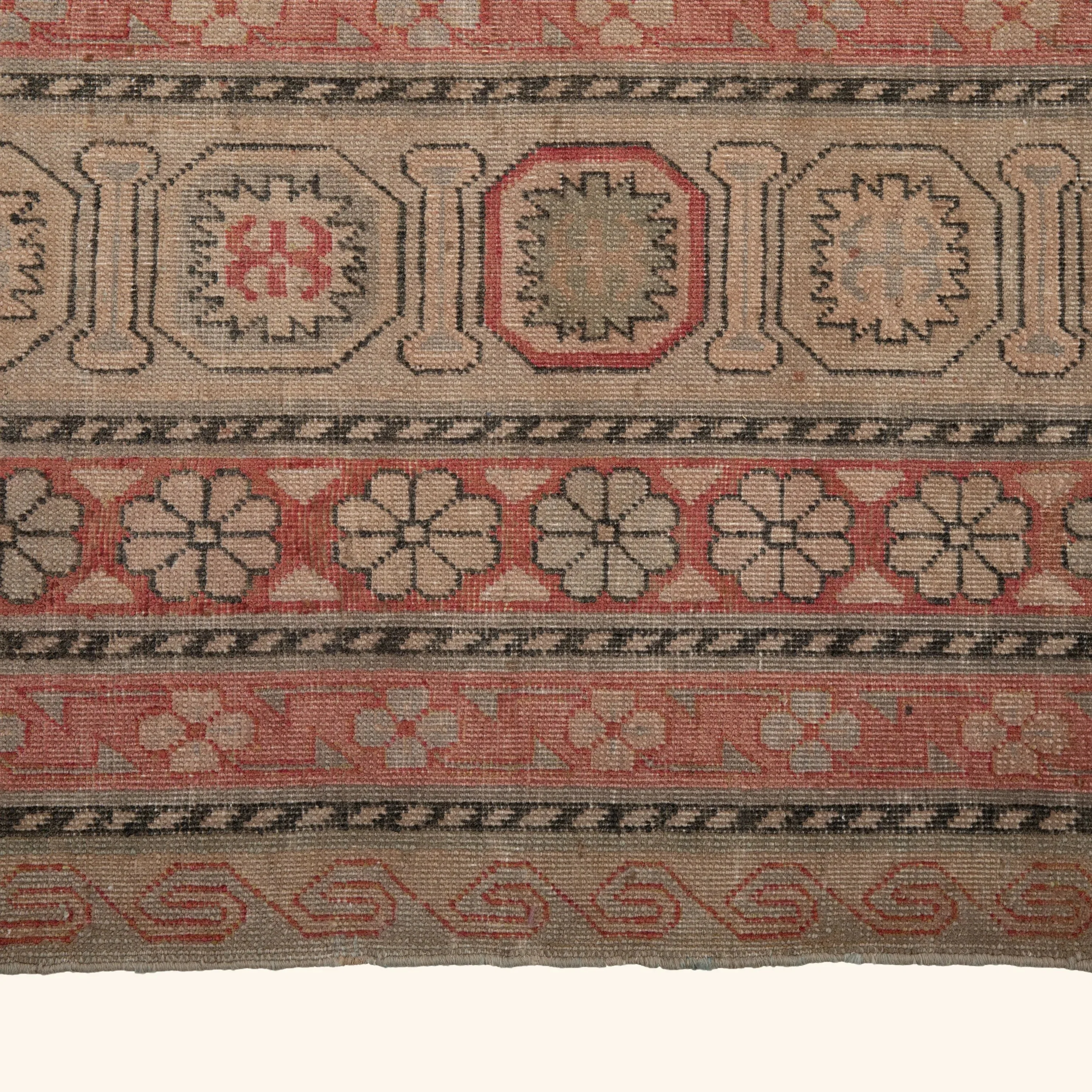 Red Khotan Vintage Rug - 9' x 11' - Image 6