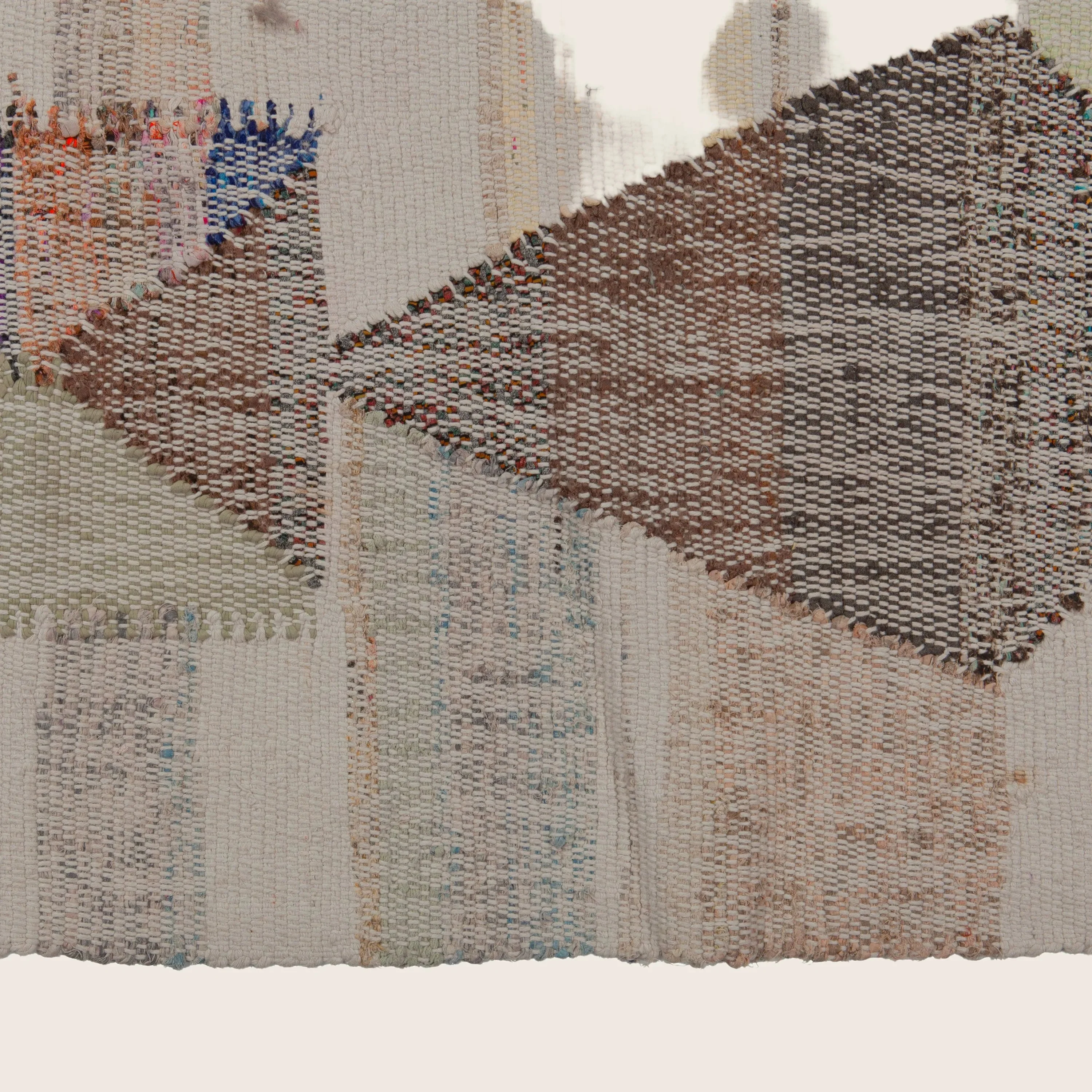 Multicolored Flatweave Wool Cotton Blend Rug - 13'3" x 16'8" - Image 5
