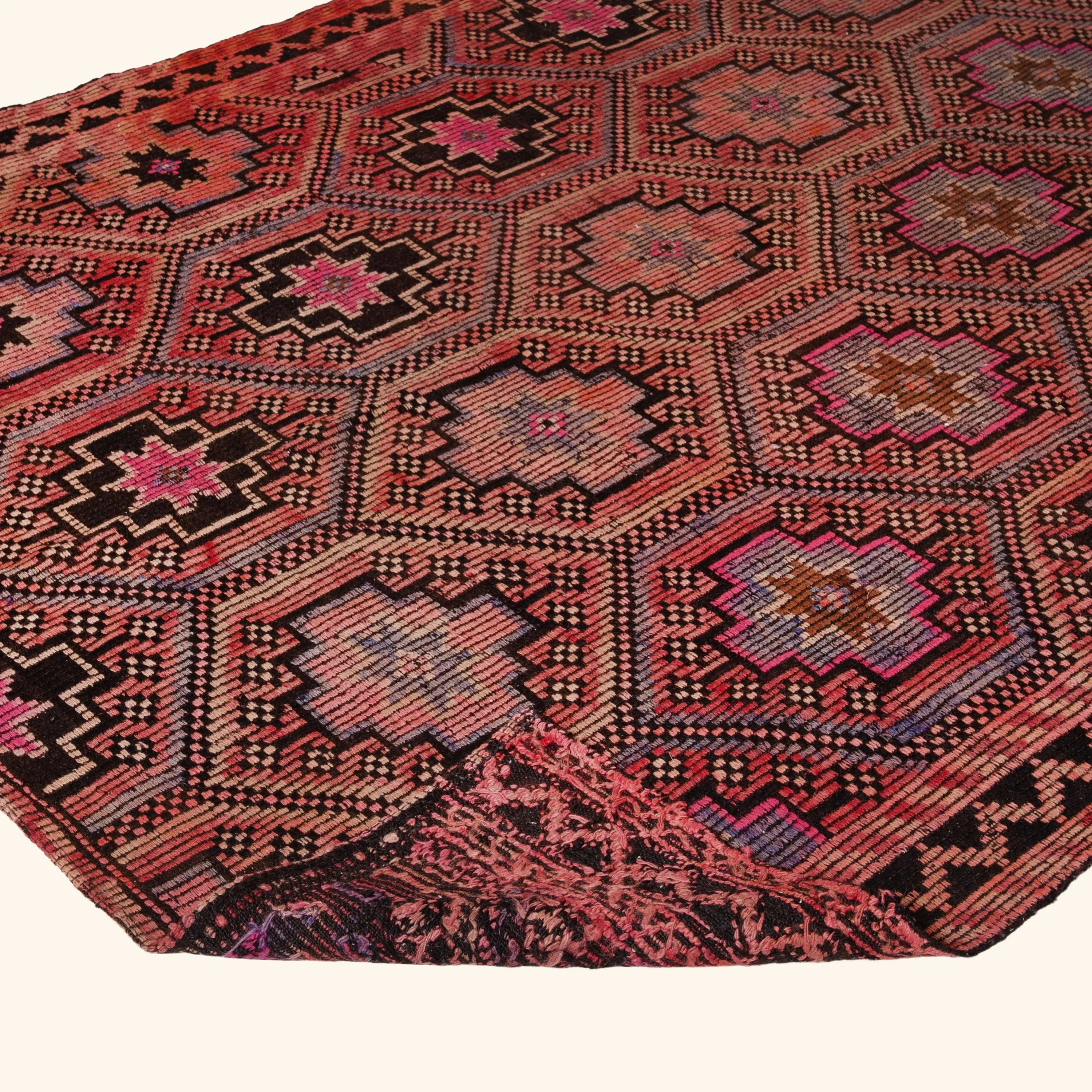 Brown Turkish Flatweave Wool Rug - 5'8" x 9'7" - Image 4
