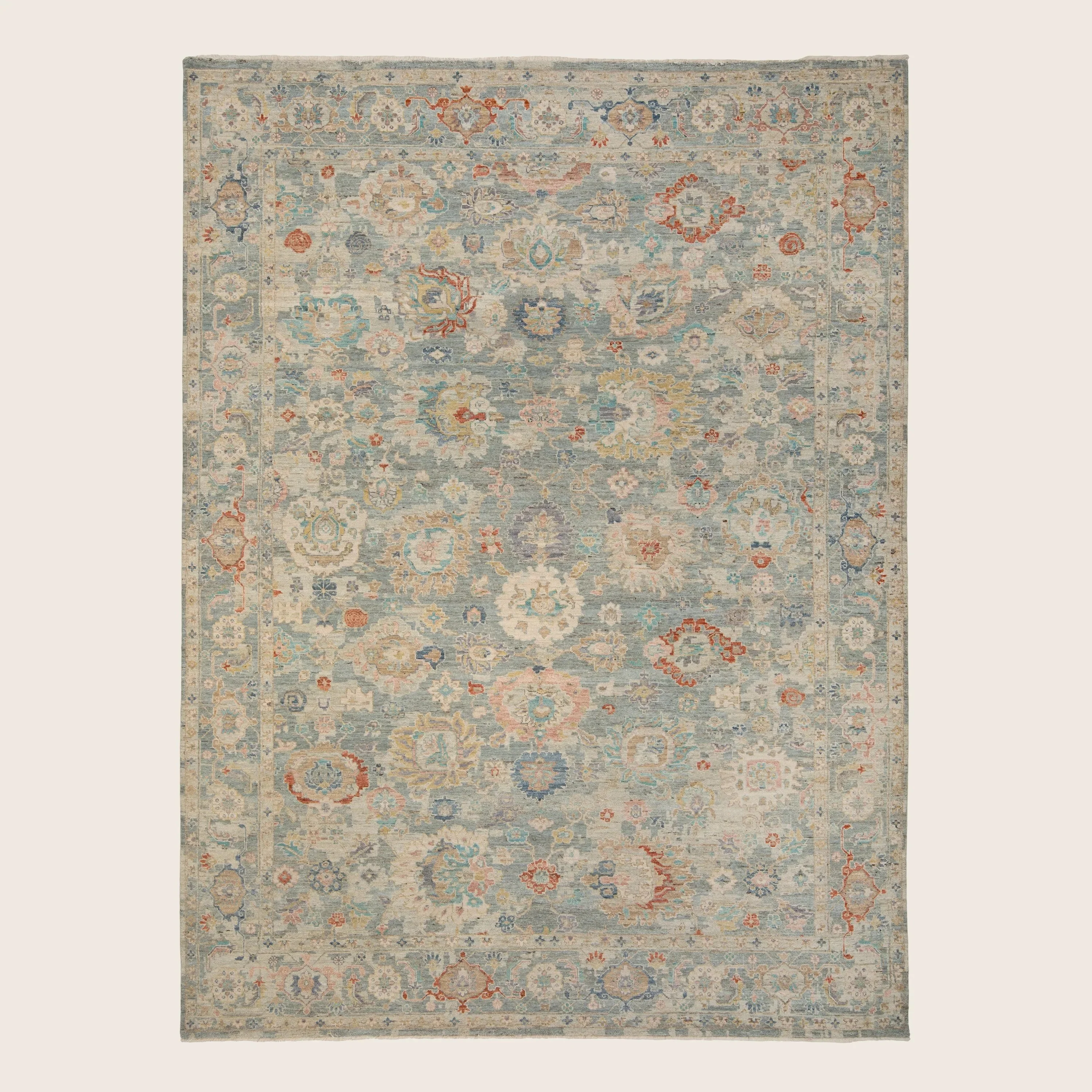 Light Blue Antique Revival Wool Rug - Image 19