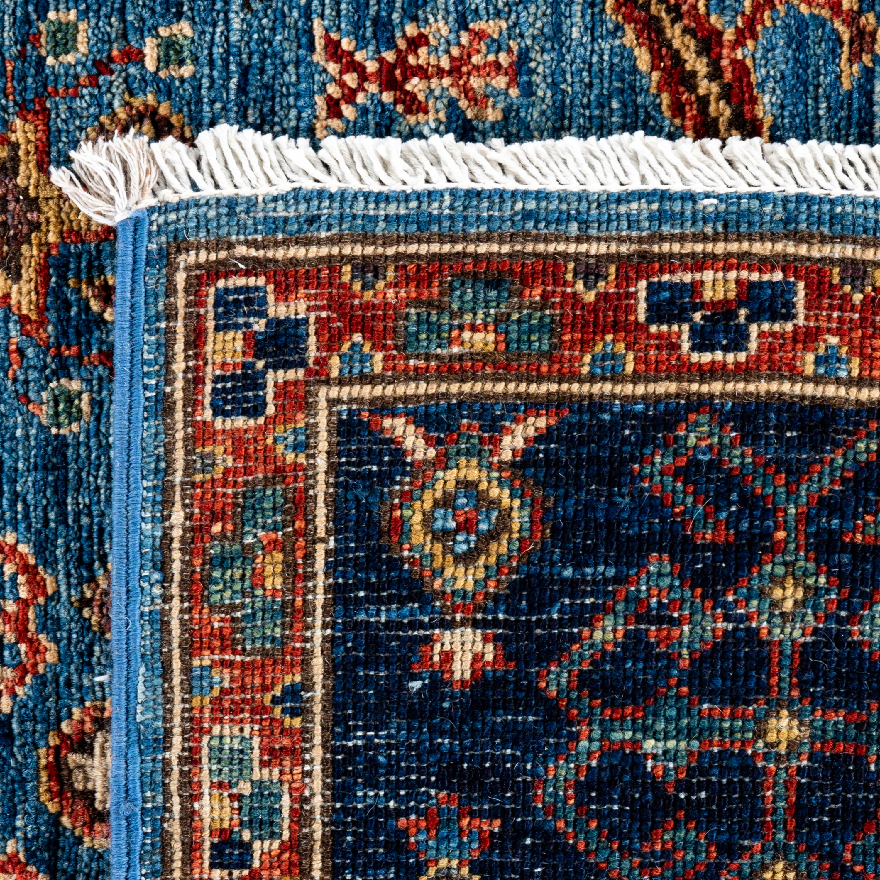 Light Blue Traditional Serapi Wool Rug - 5'11" x 8'11" - Image 5