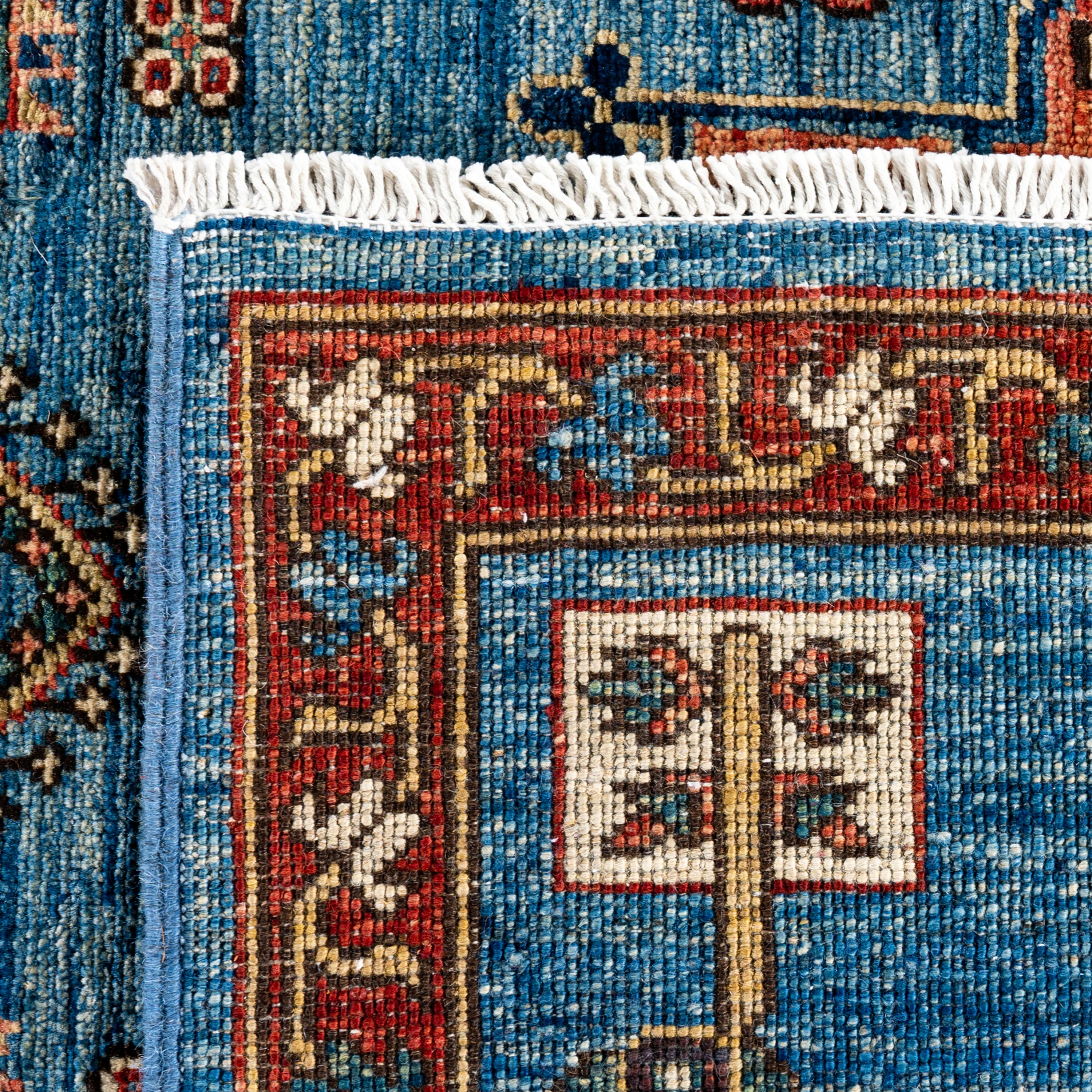 Light Blue Traditional Serapi Wool Rug - 6' x 8'11" - Image 5