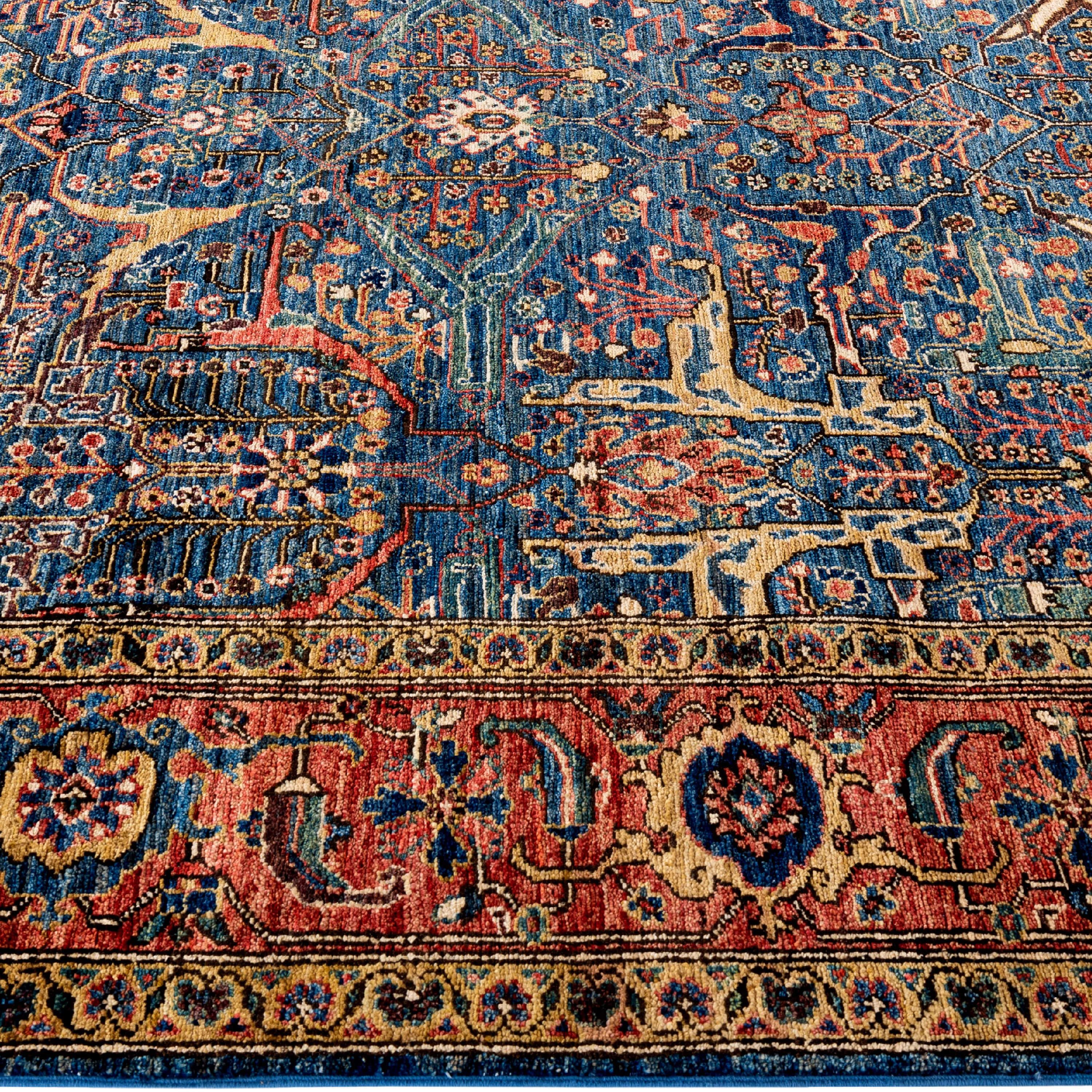 Light Blue Traditional Serapi Wool Rug - 6'2" x 8'11" - Image 4