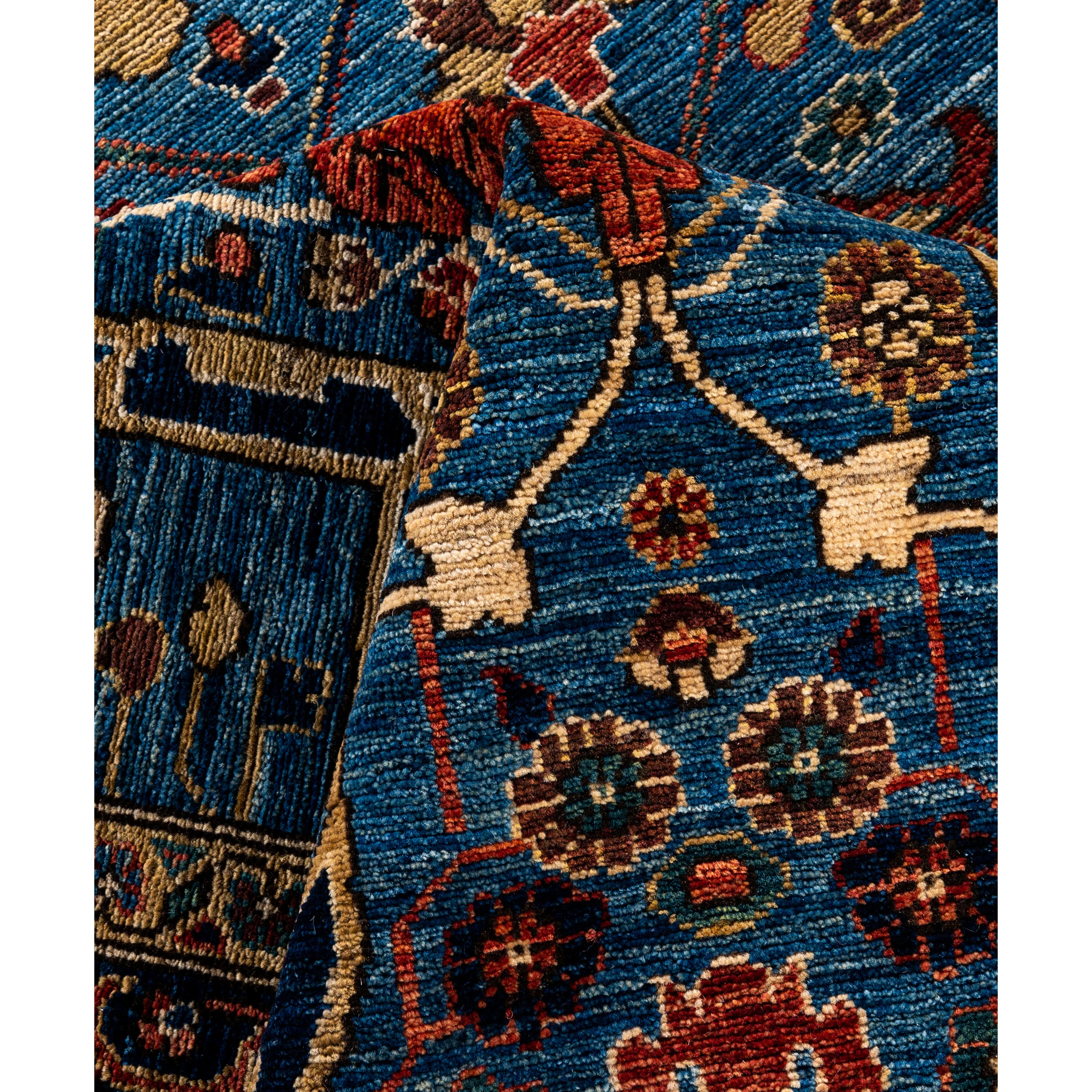 Blue Traditional Serapi Wool Rug - 9' x 11'11" - Image 2