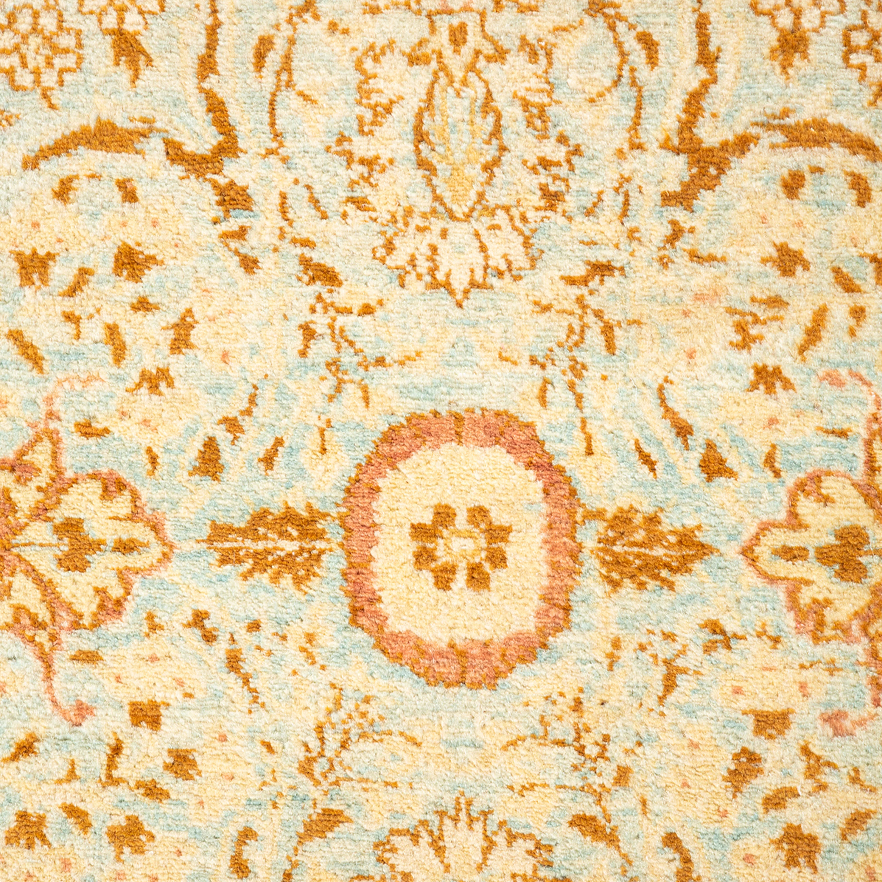 Light Blue Traditional Wool Rug - 8'1" x 10' - Image 8