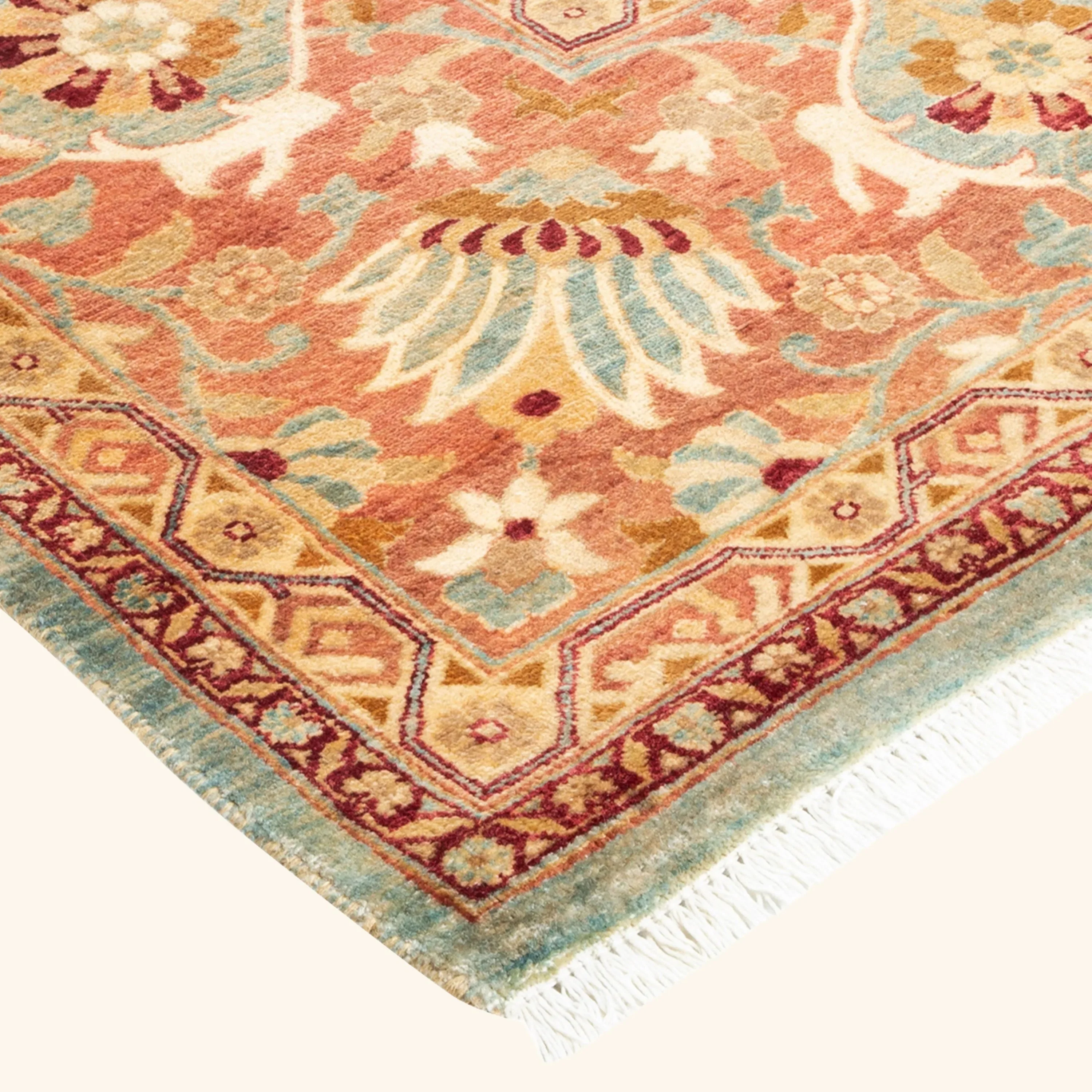 Light Blue Traditional Wool Rug - 8'2" x 9'10" - Image 2