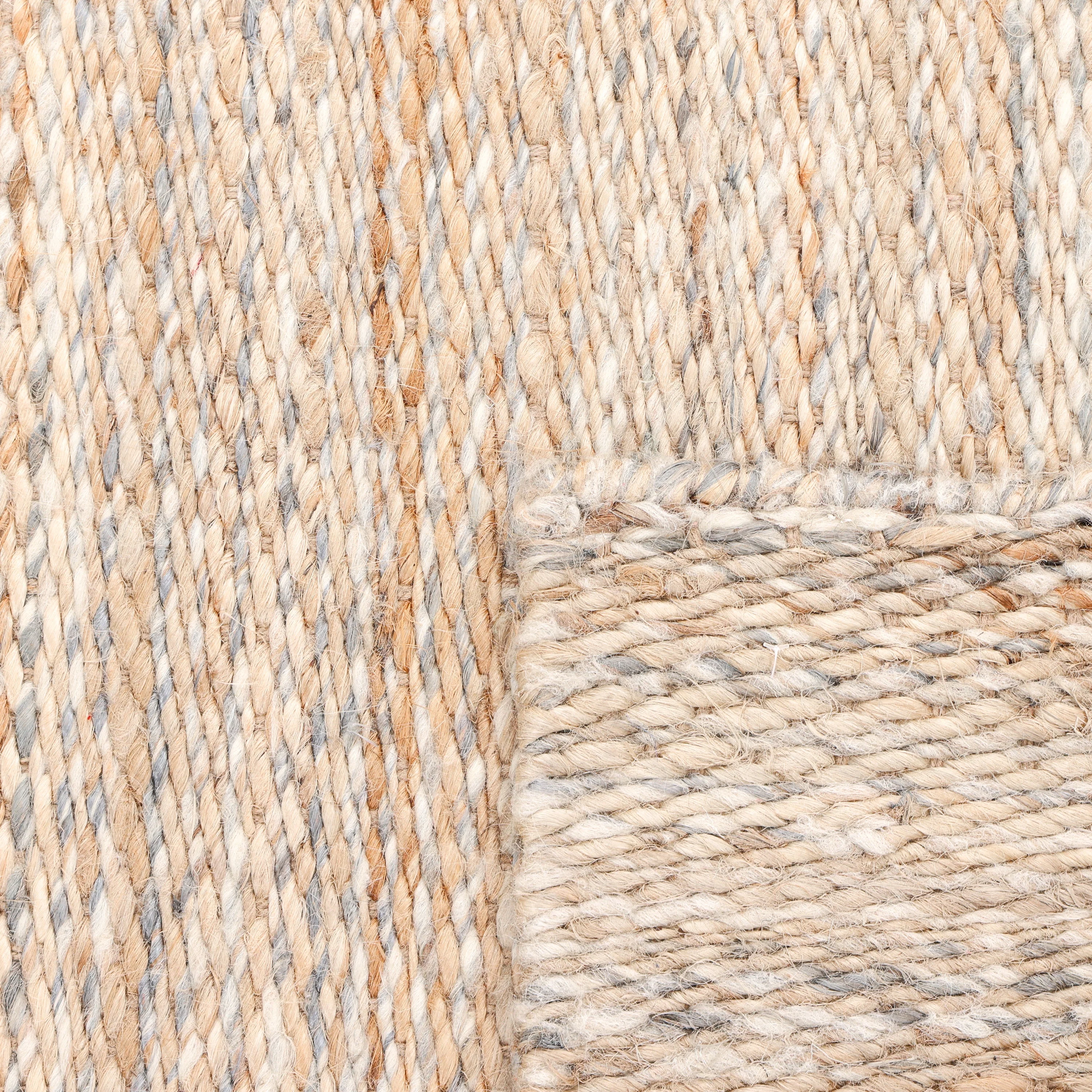 Light Brown Textured Jute Blend Rug - Image 4