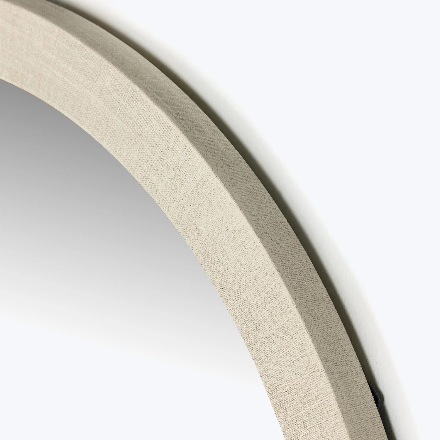 Linen Textured Round Mirror - Image 3