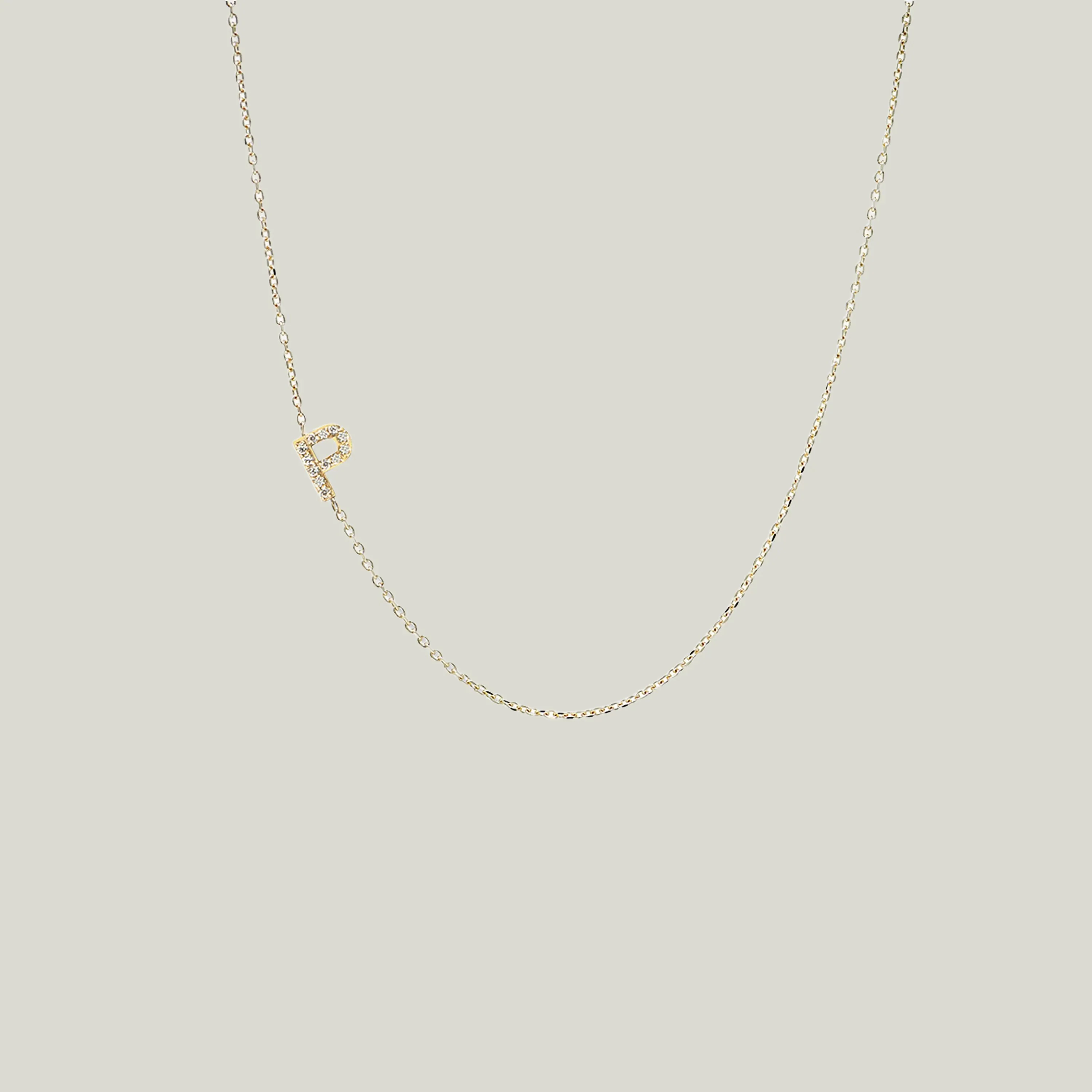 Love Letter Pavé Initial Necklace - Image 19