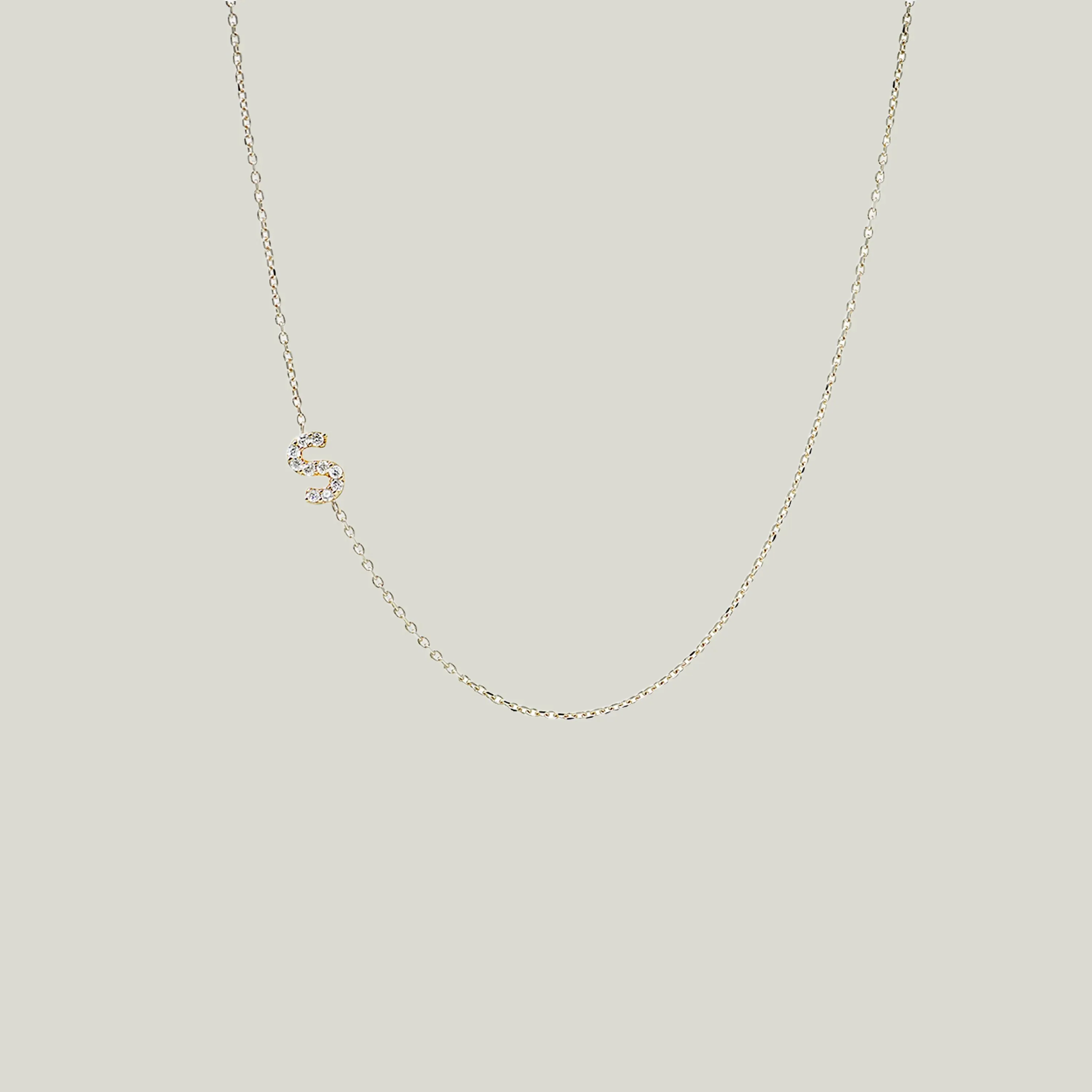 Love Letter Pavé Initial Necklace - Image 24