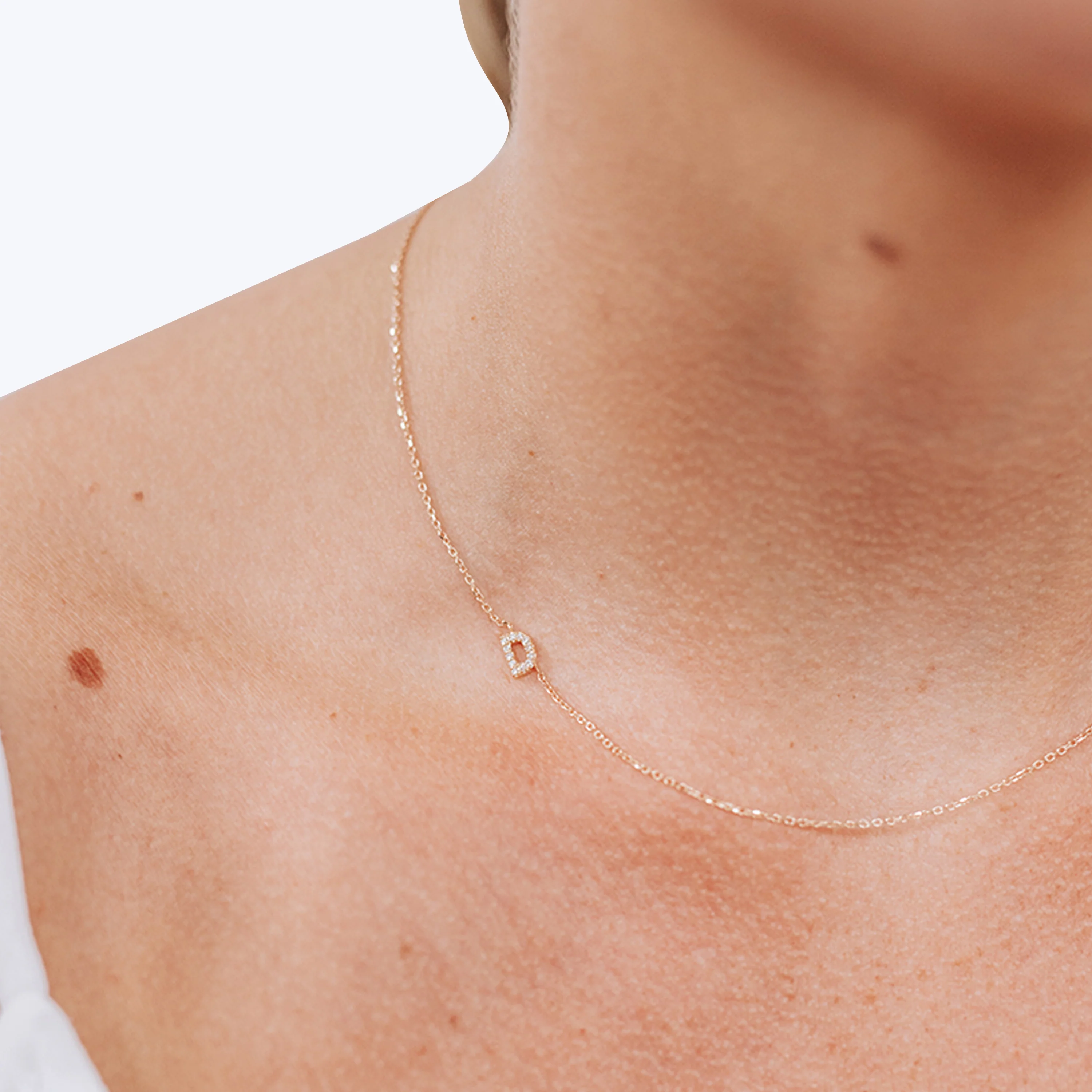 Love Letter Pavé Initial Necklace - Image 7