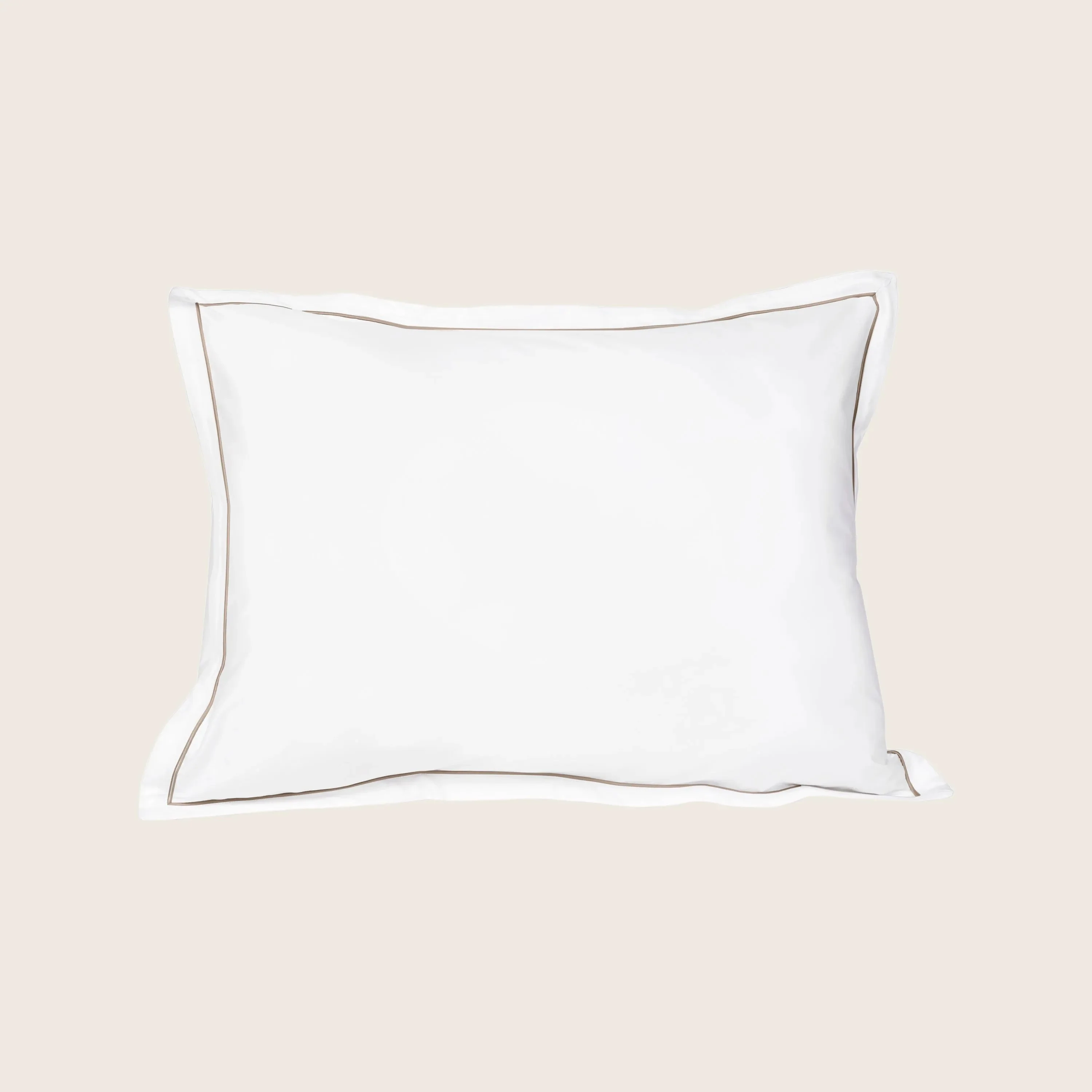 Luce Duvet & Sham, White/Brown