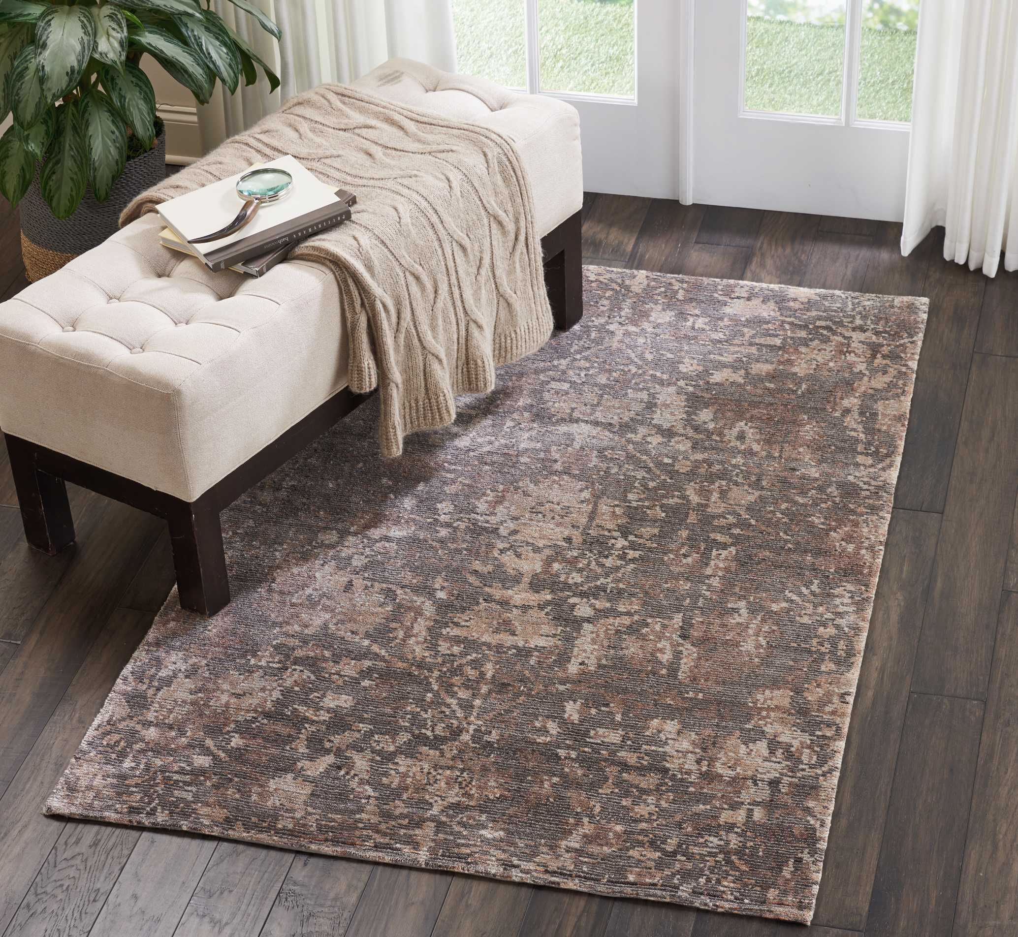Ash Essentials Brown Modern Cotton Blend Rug - Image 8