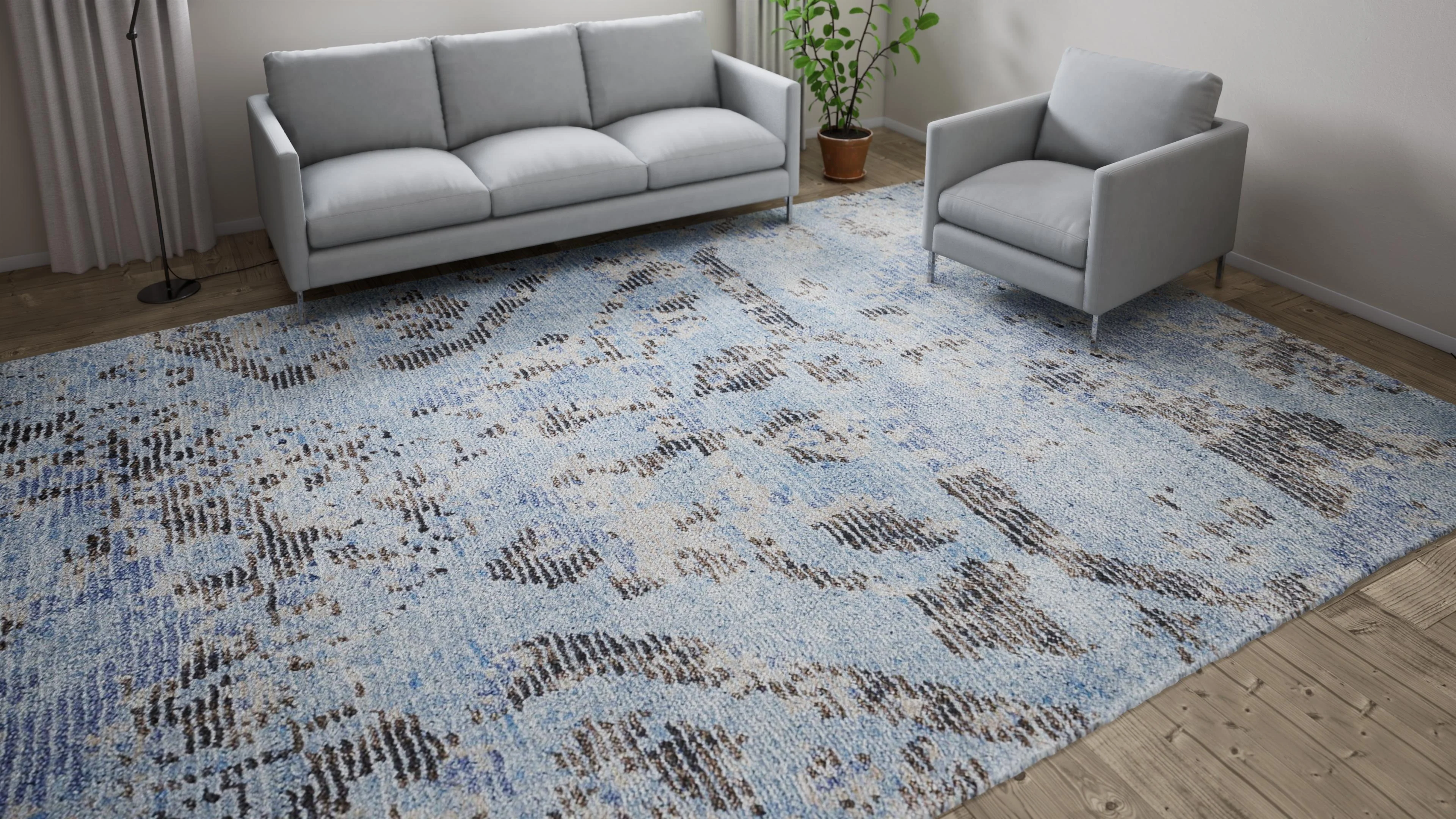 Tibetan Essentials Style Rug - Sky Blue - Image 51