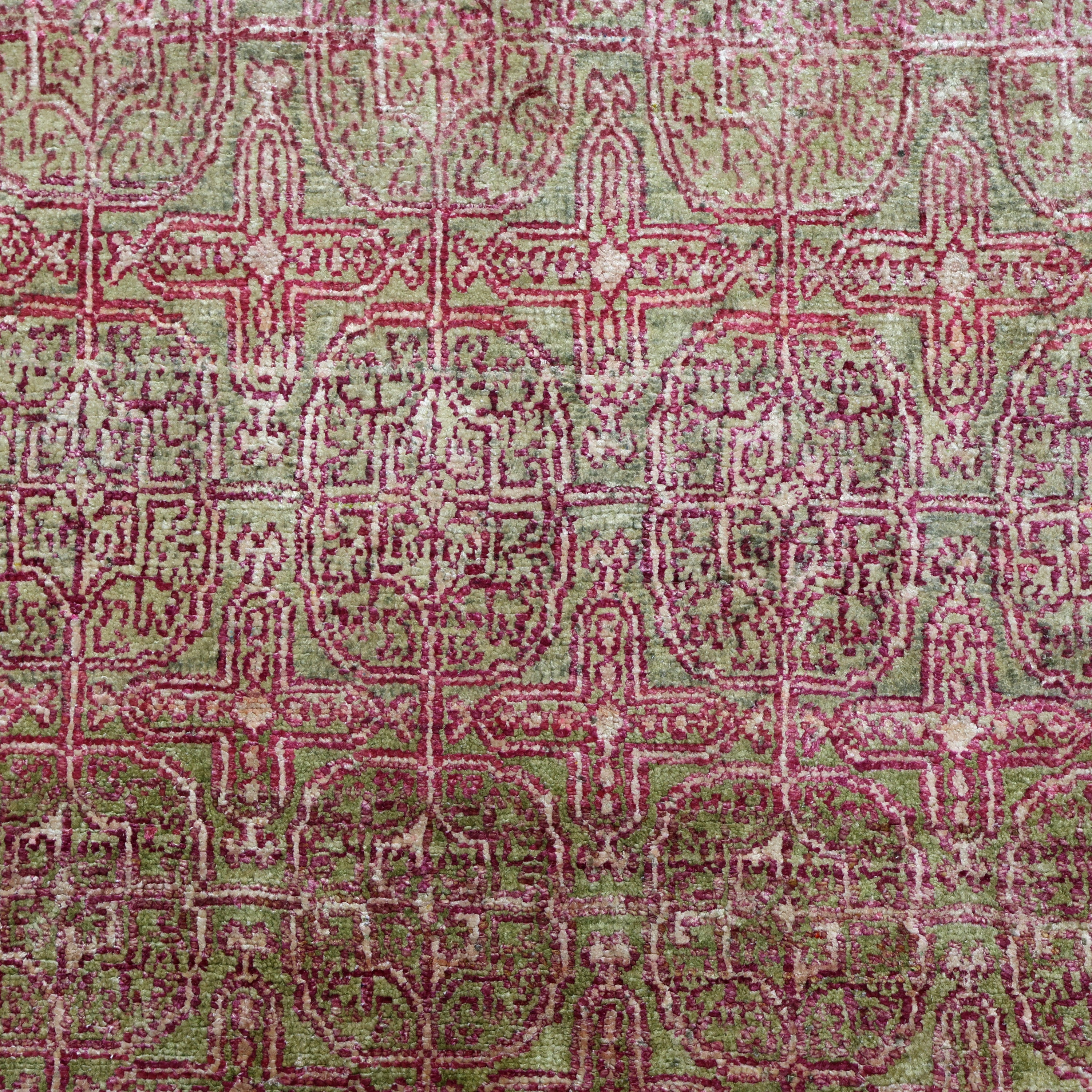 Pink Alchemy Contemporary Wool Silk Blend Runner - 3' x 12'2" - Image 4