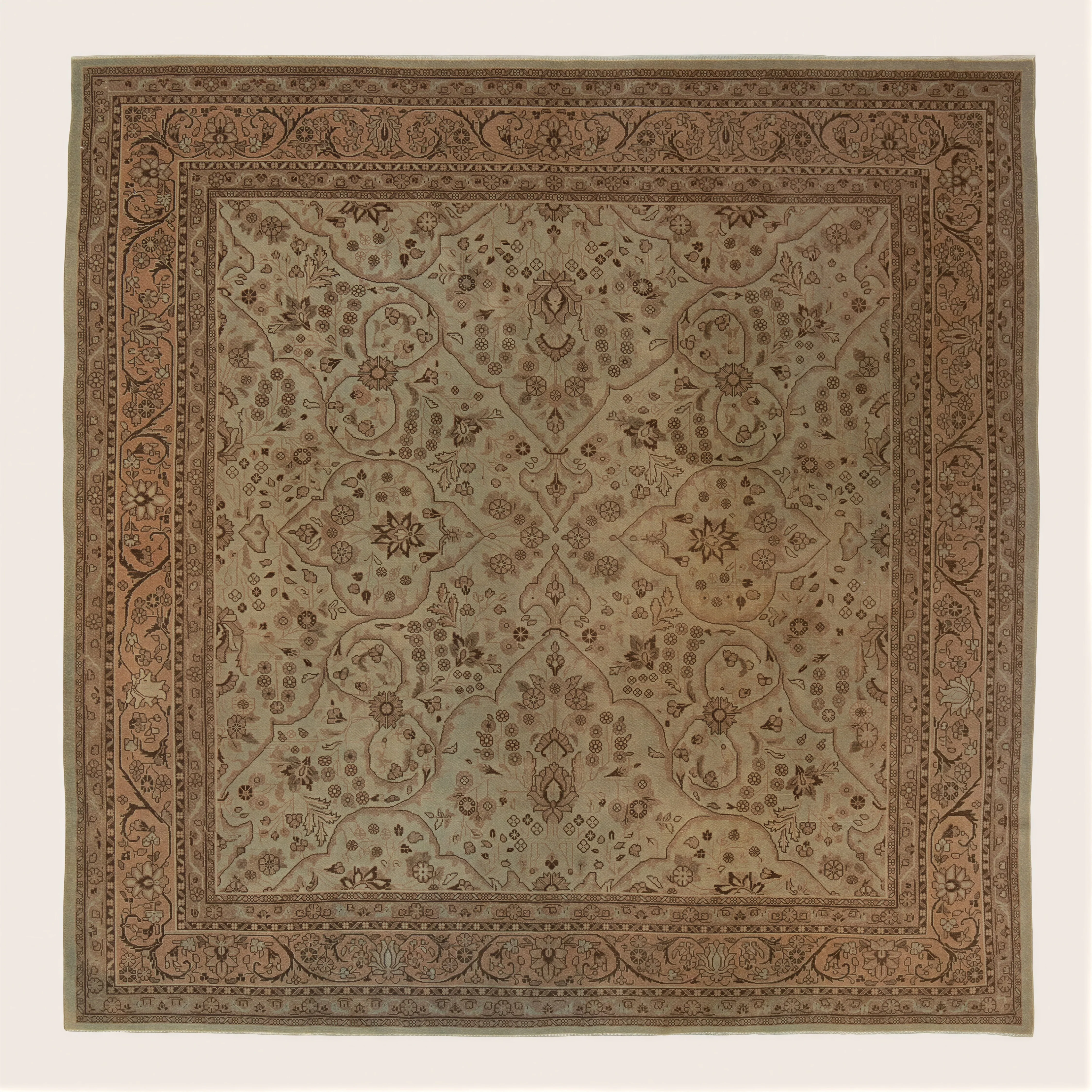 Brown Vintage Malayer Rug - 8'2" x 8'6"