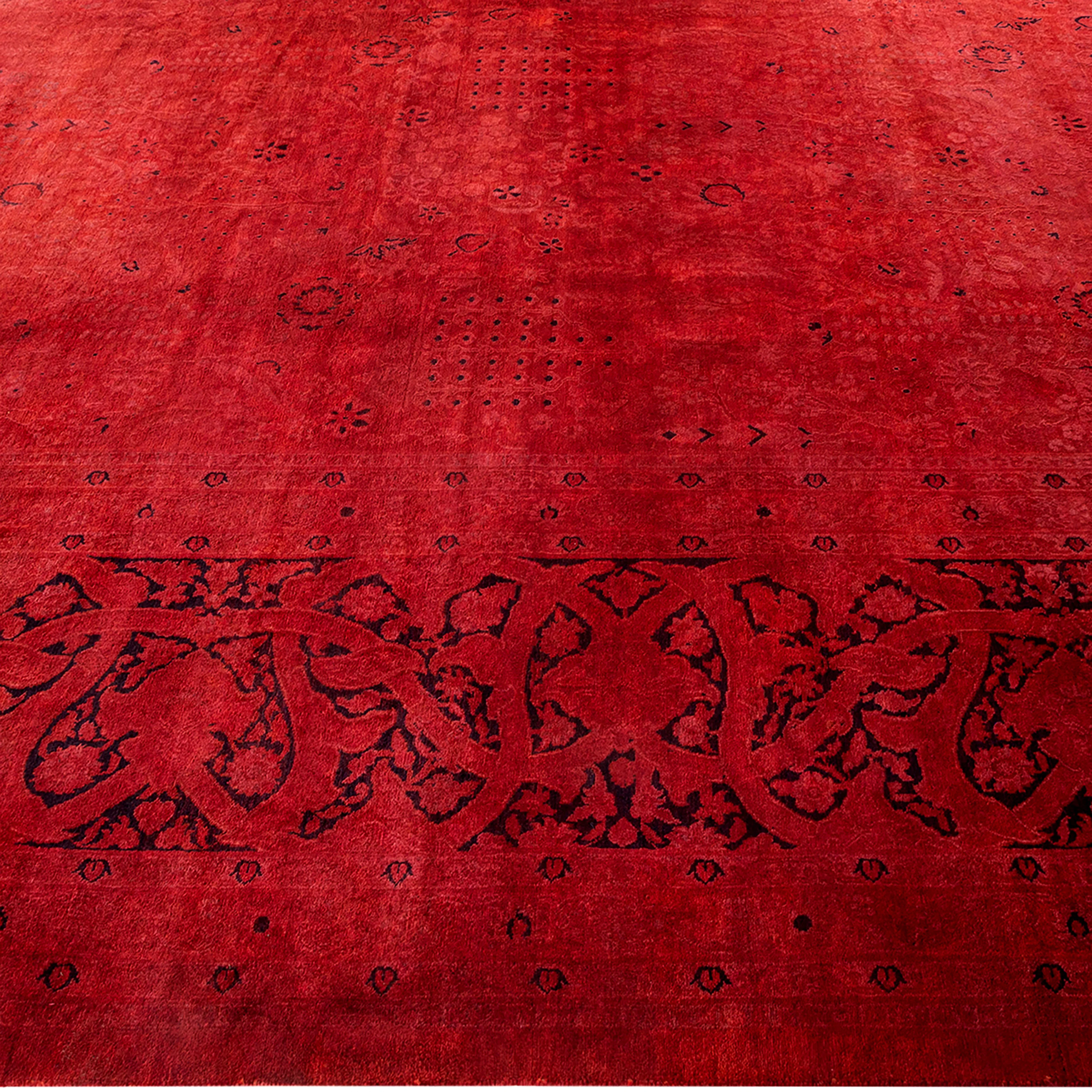 Red Samsara Wool Rug - 11'10" x 15'3" - Image 4