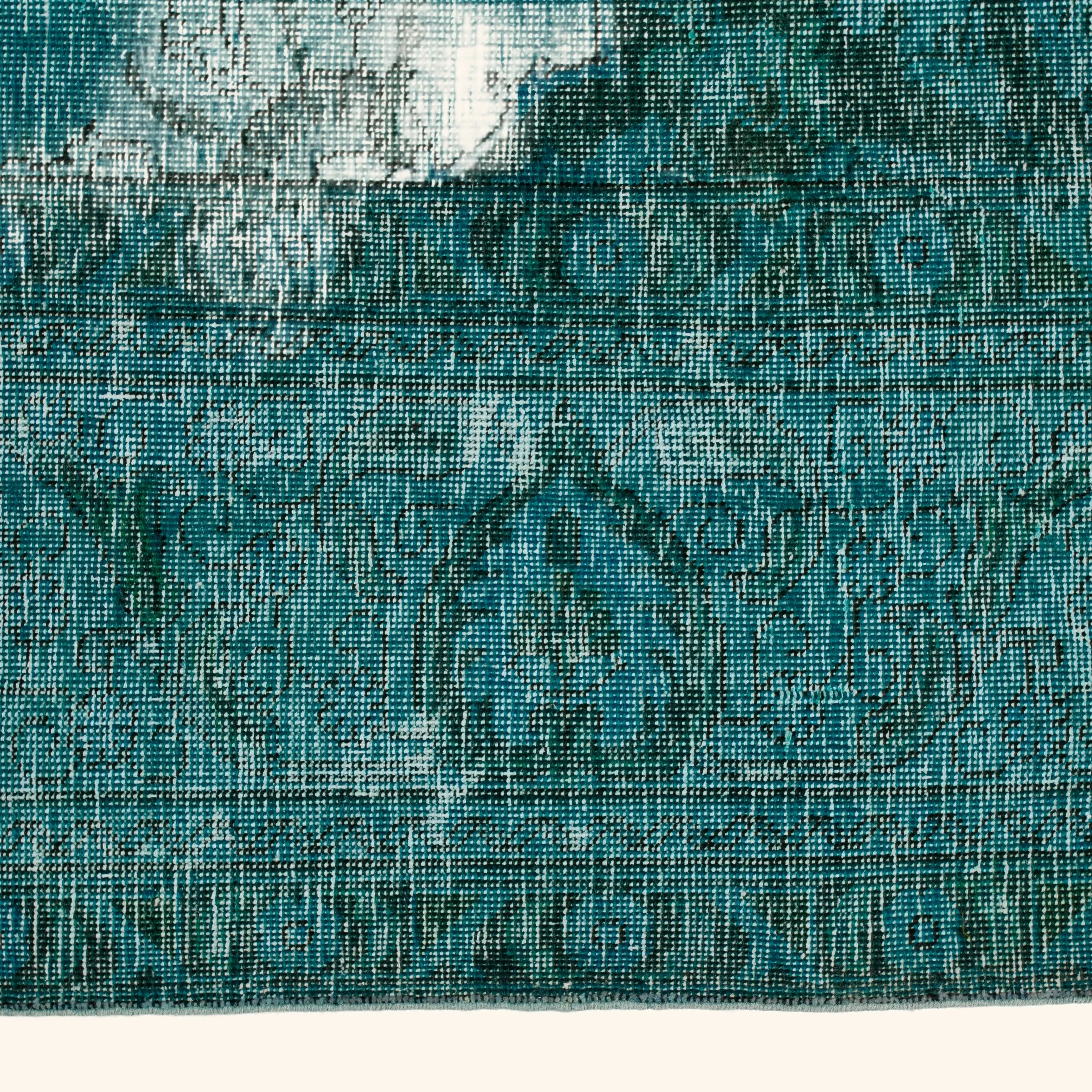 Blue Green Modern Wool Rug - 9'10" x 12'5" - Image 6