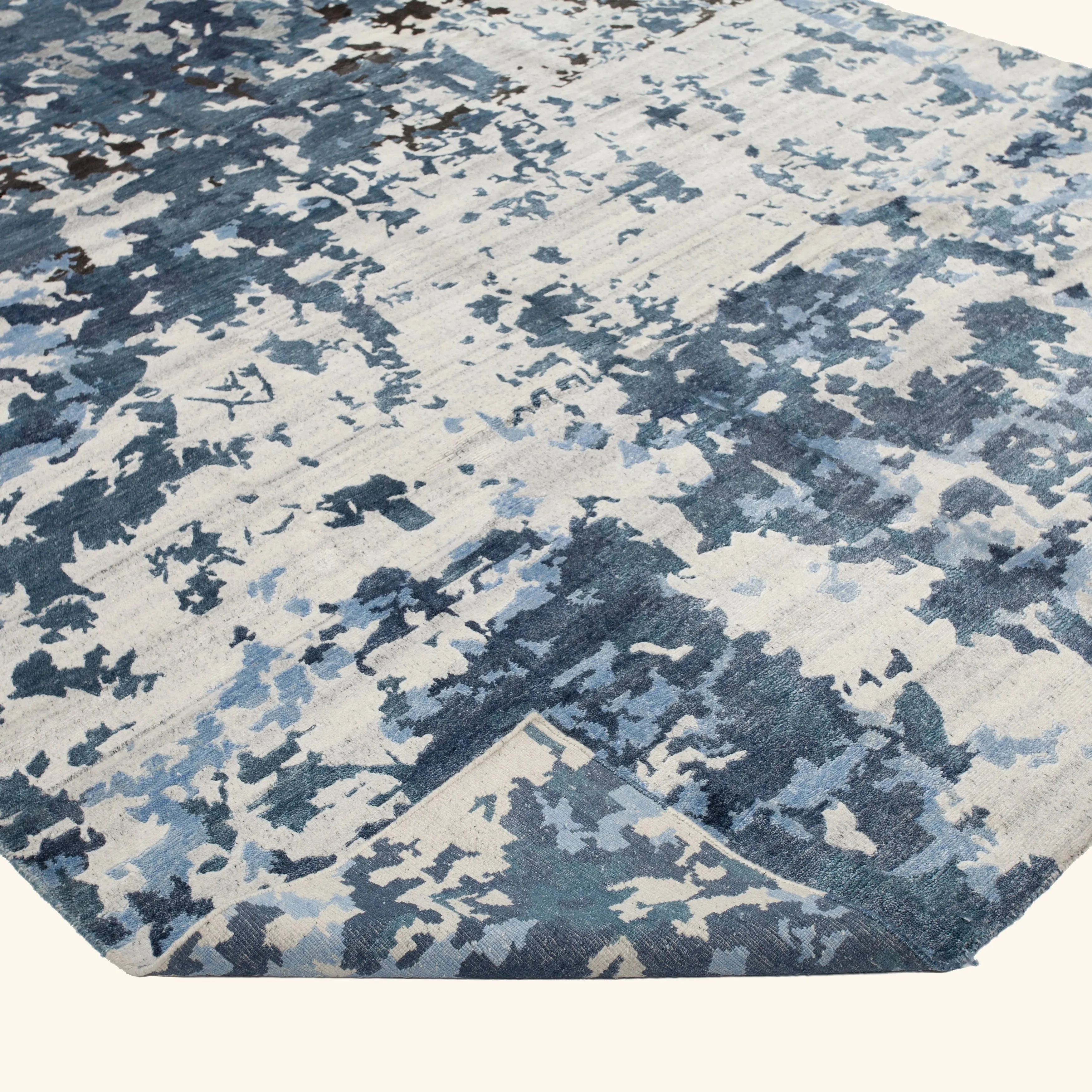 Grey Modern Wool Blend Rug - 8' x 9'10" - Image 5