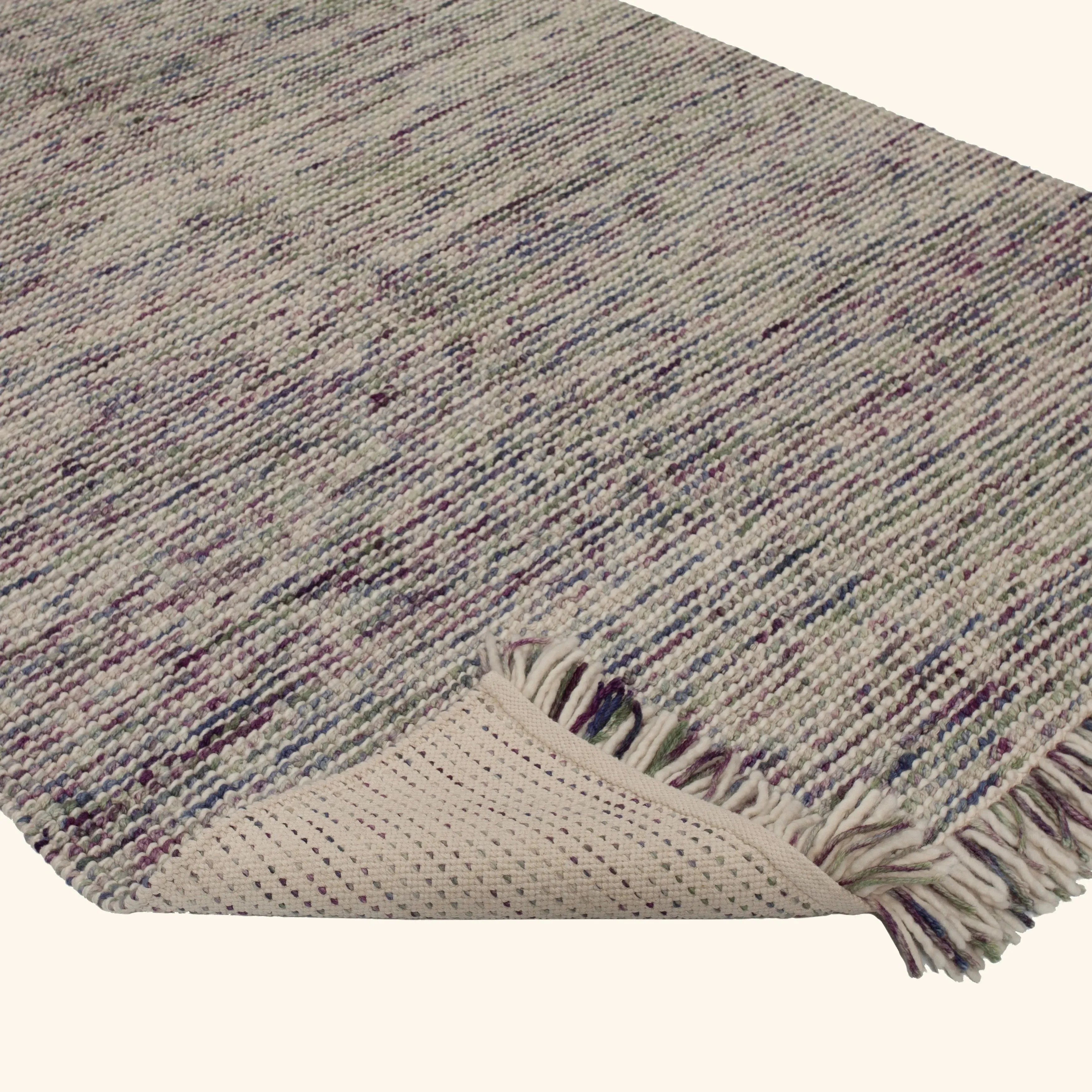 Colorful Modern Wool Flatweave Rug 6'3" x 9'2" - Image 4