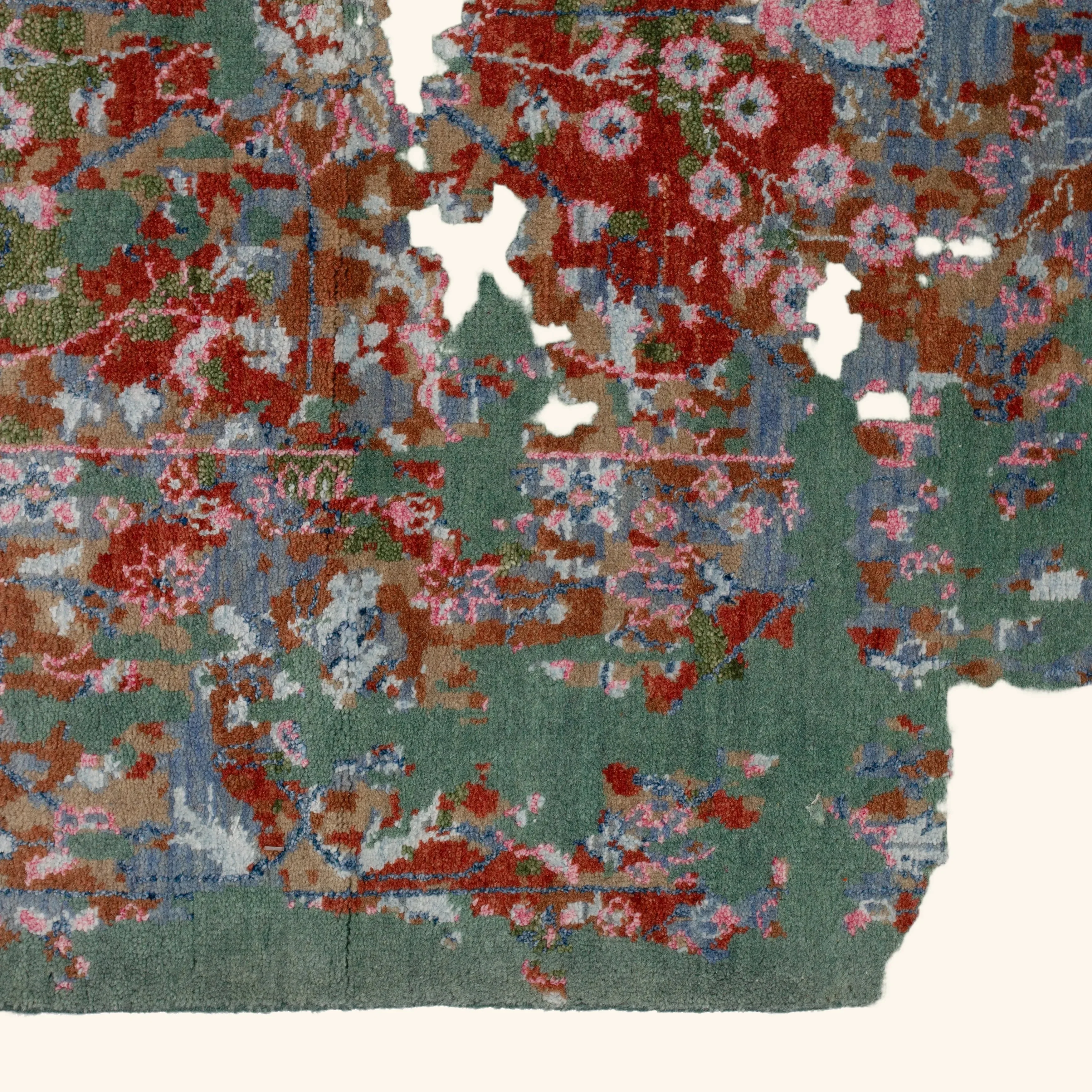 Multi Modern Wool Rug - 6'2" x 9'6" - Image 5