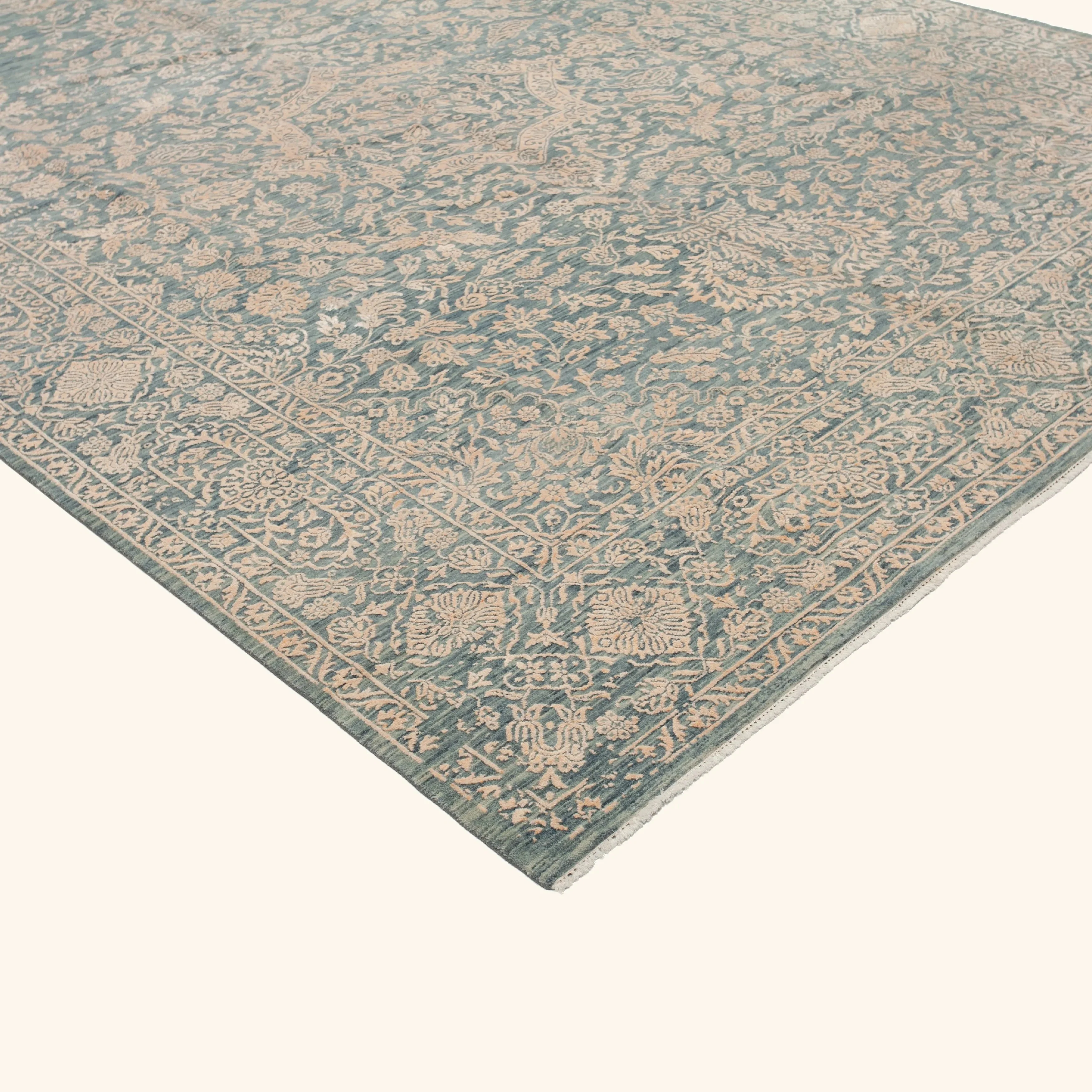 Beige Modern Wool Rug - 9'1" x 12'1" - Image 2