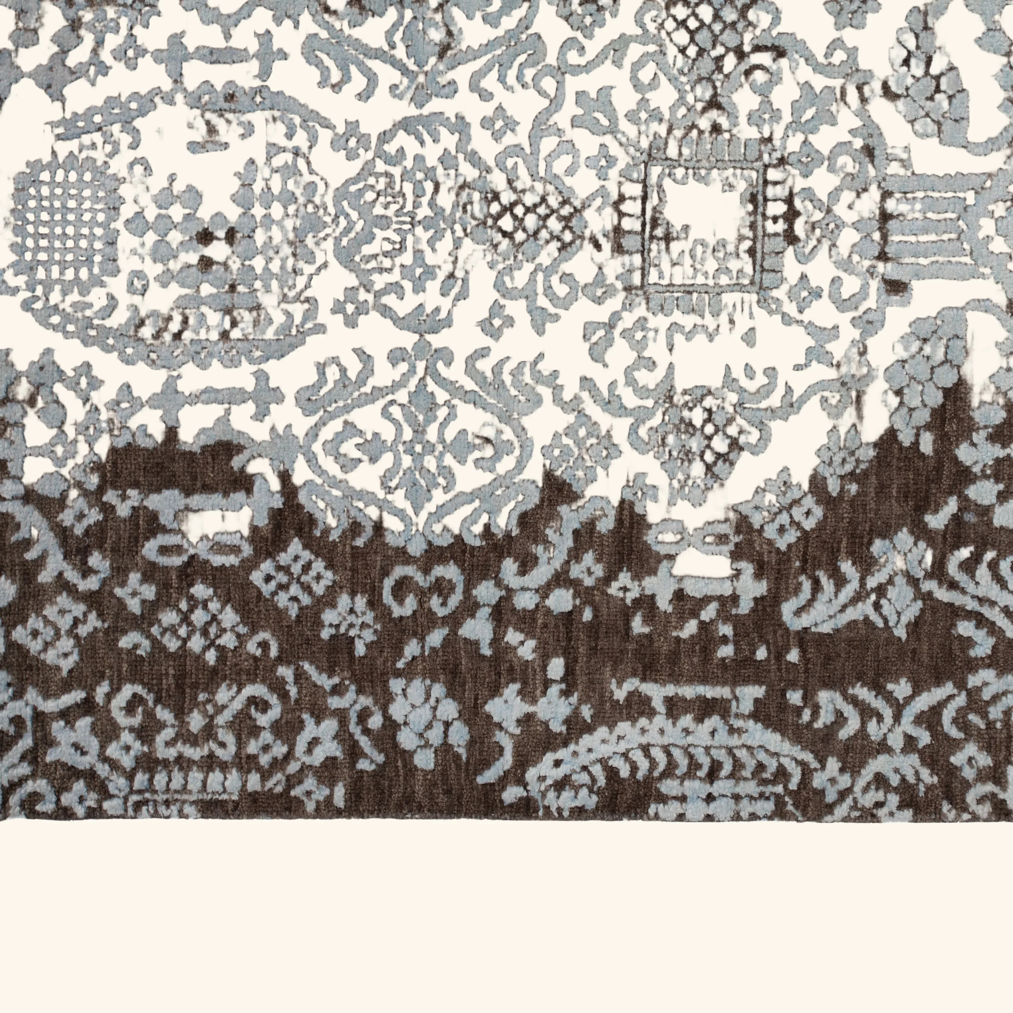Brown Modern Wool Blend Rug - 5'2" x 8'1" - Image 5