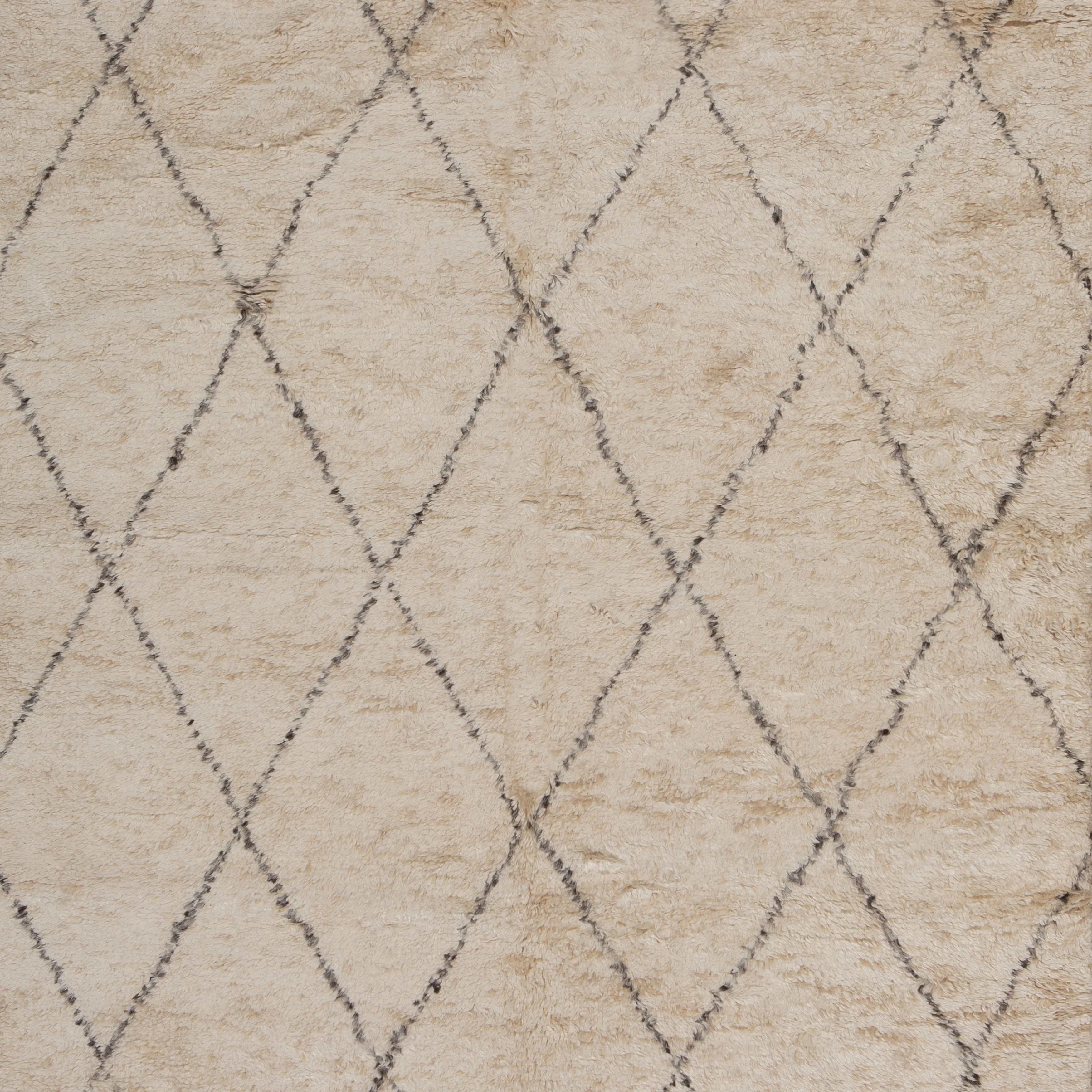 Grey Modern Wool Blend Rug - 5'1" x 8'1" - Image 2