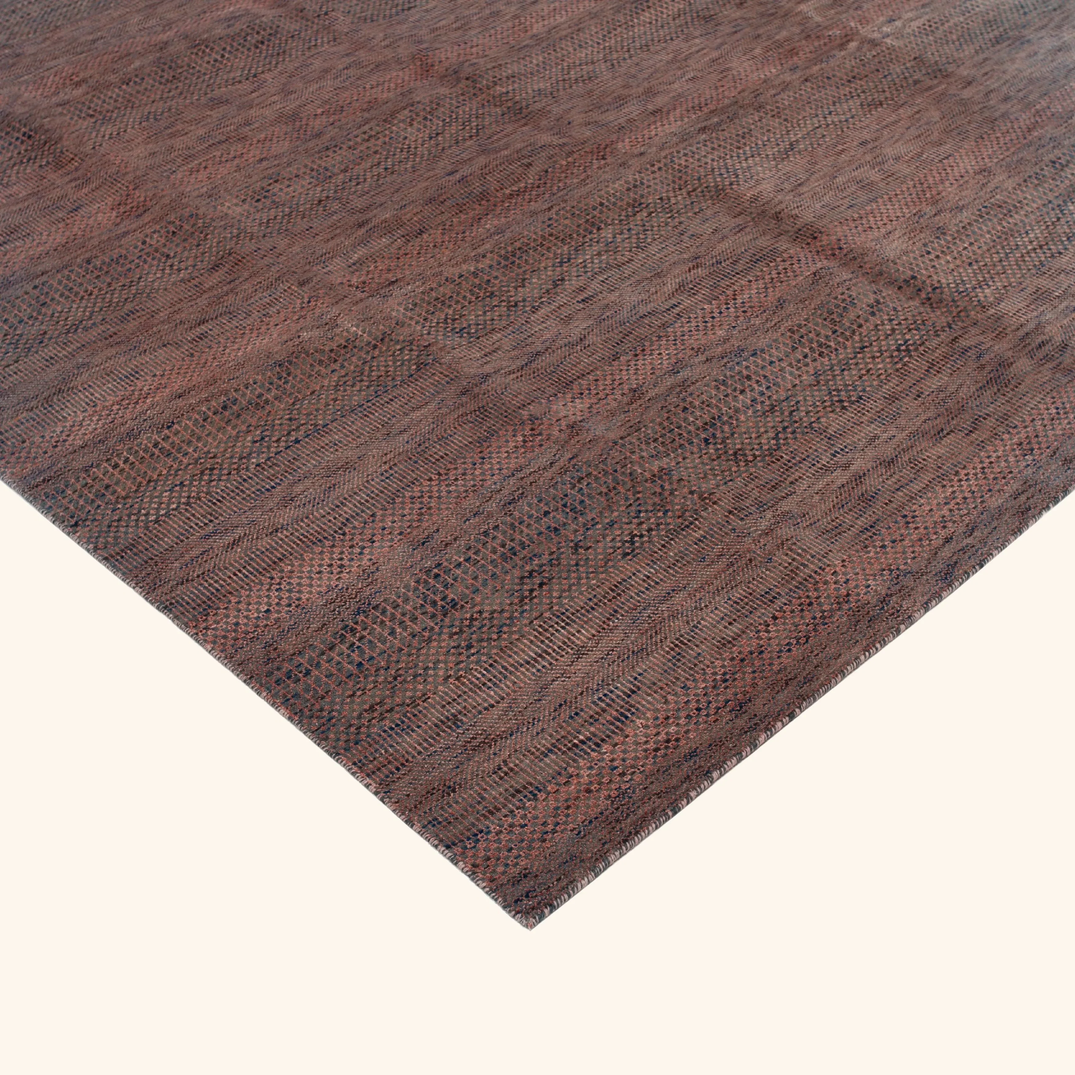 Brown Modern Wool Blend Rug - 8'3" x 10'3" - Image 4