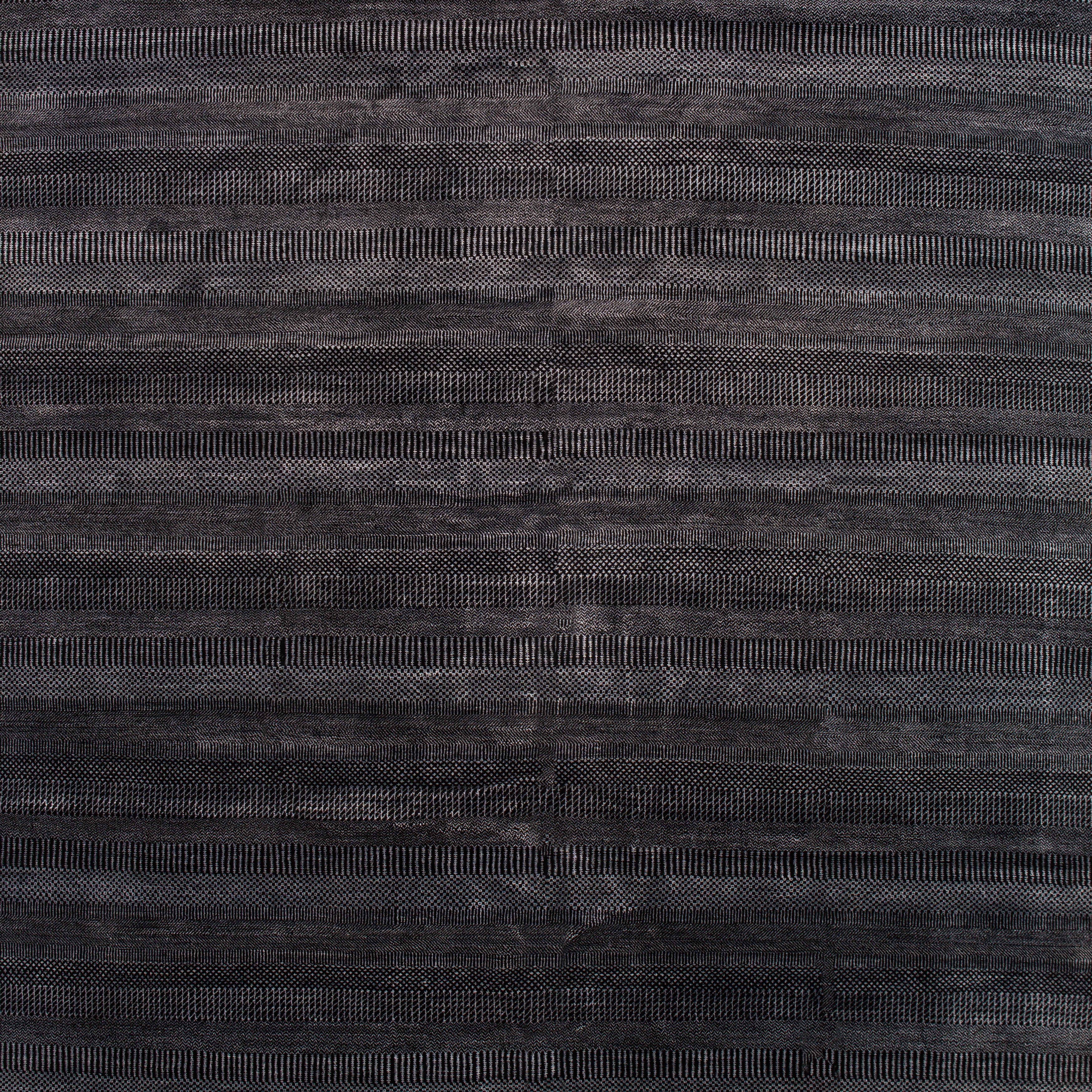 Black Modern Wool Rug - 10'1" x 13'10" - Image 2